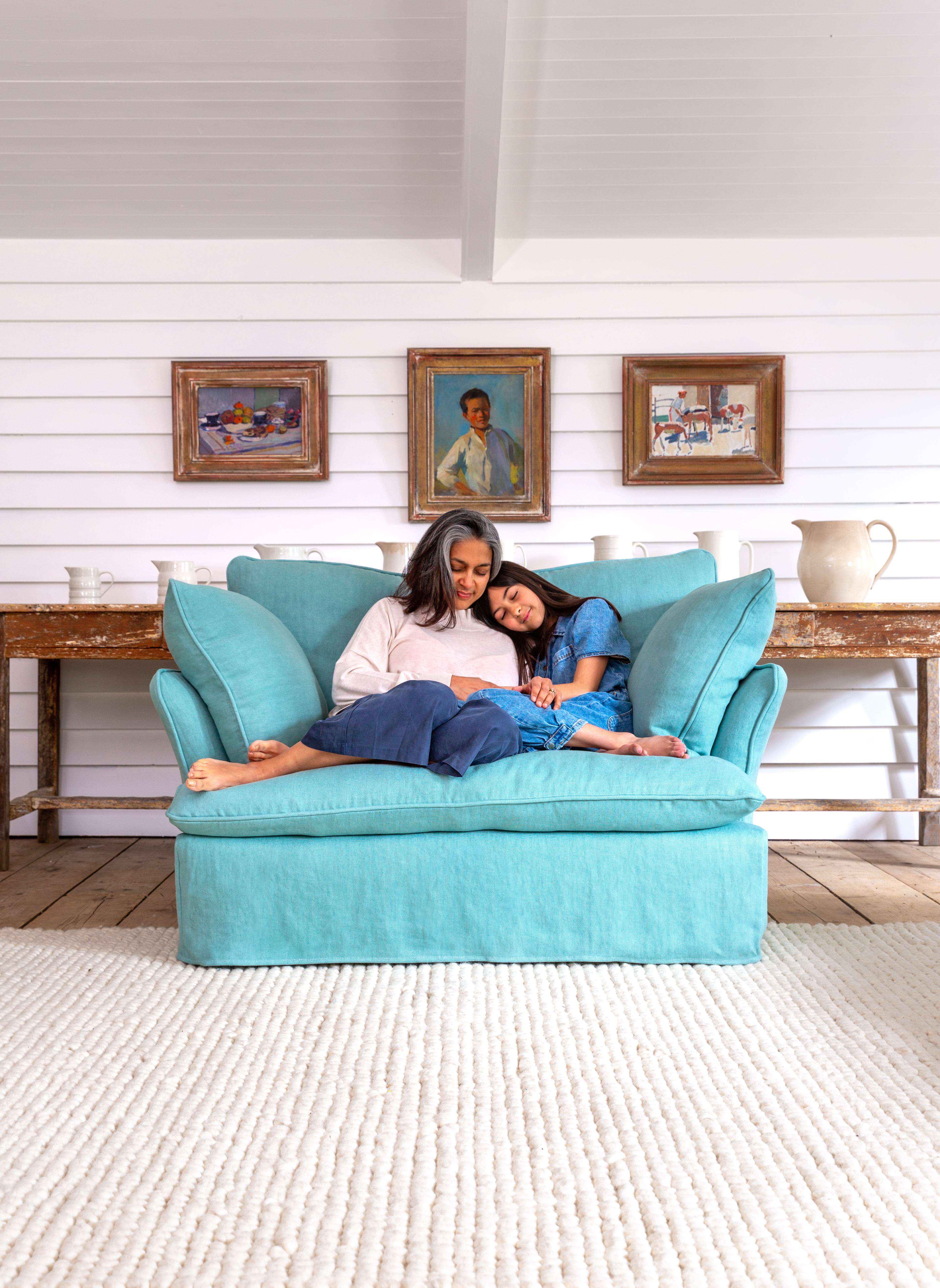 Celestine 100% Linen - Marnie Piped Love Seat