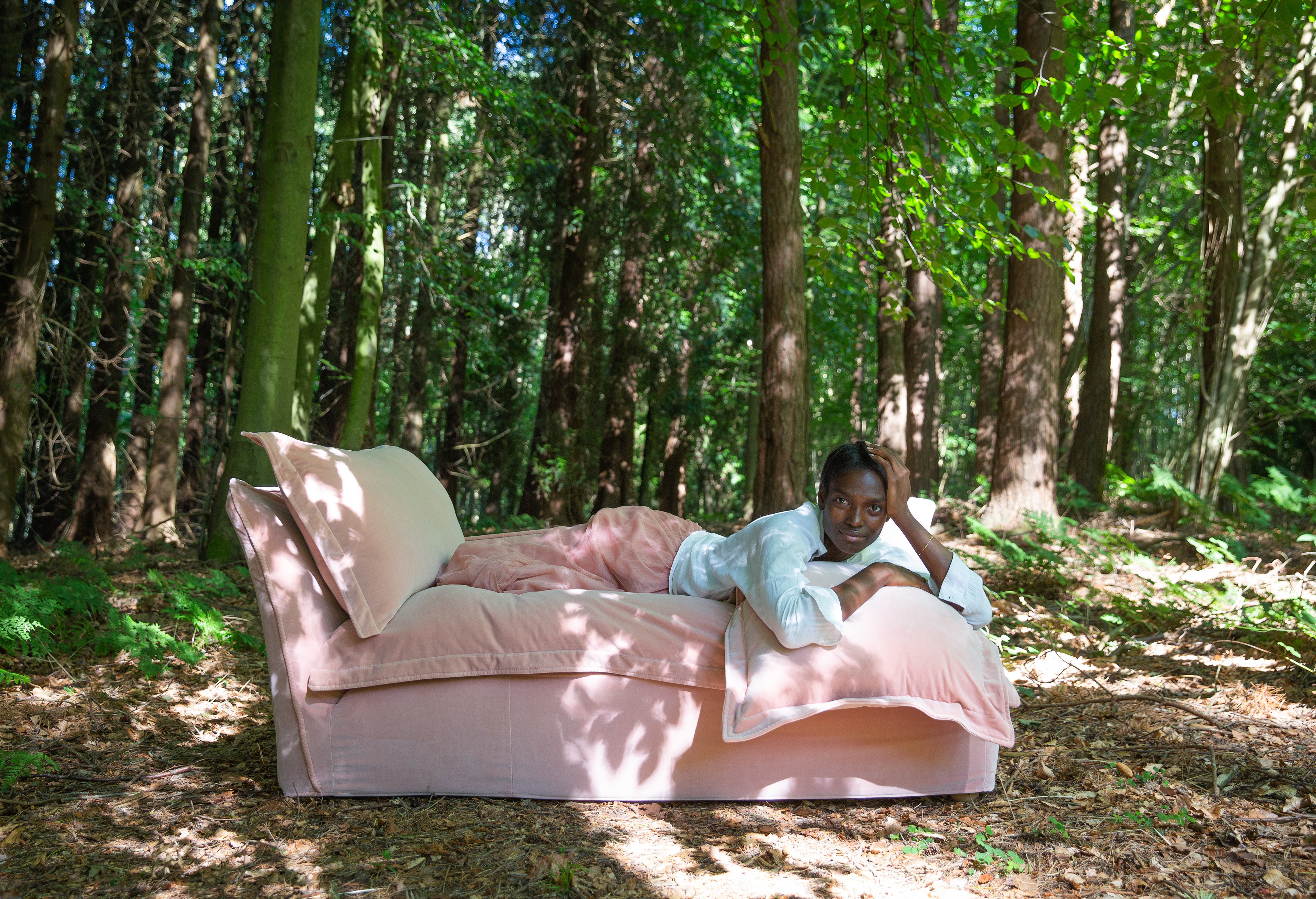 Plaster Velvet - Song Pillow Edge Chaise Longue