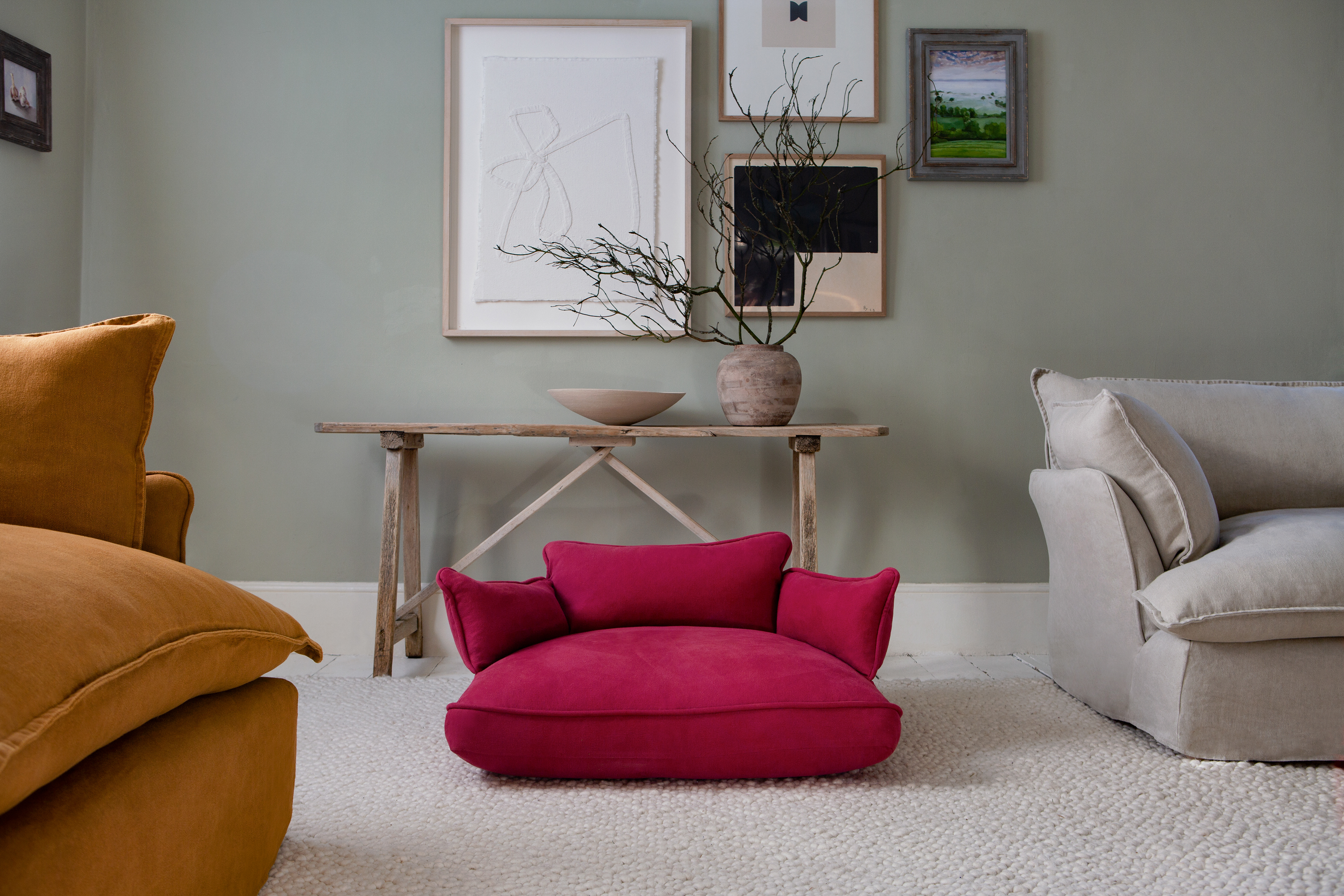 Customer Own Fabric - Marnie Piped Edge Dog Bed