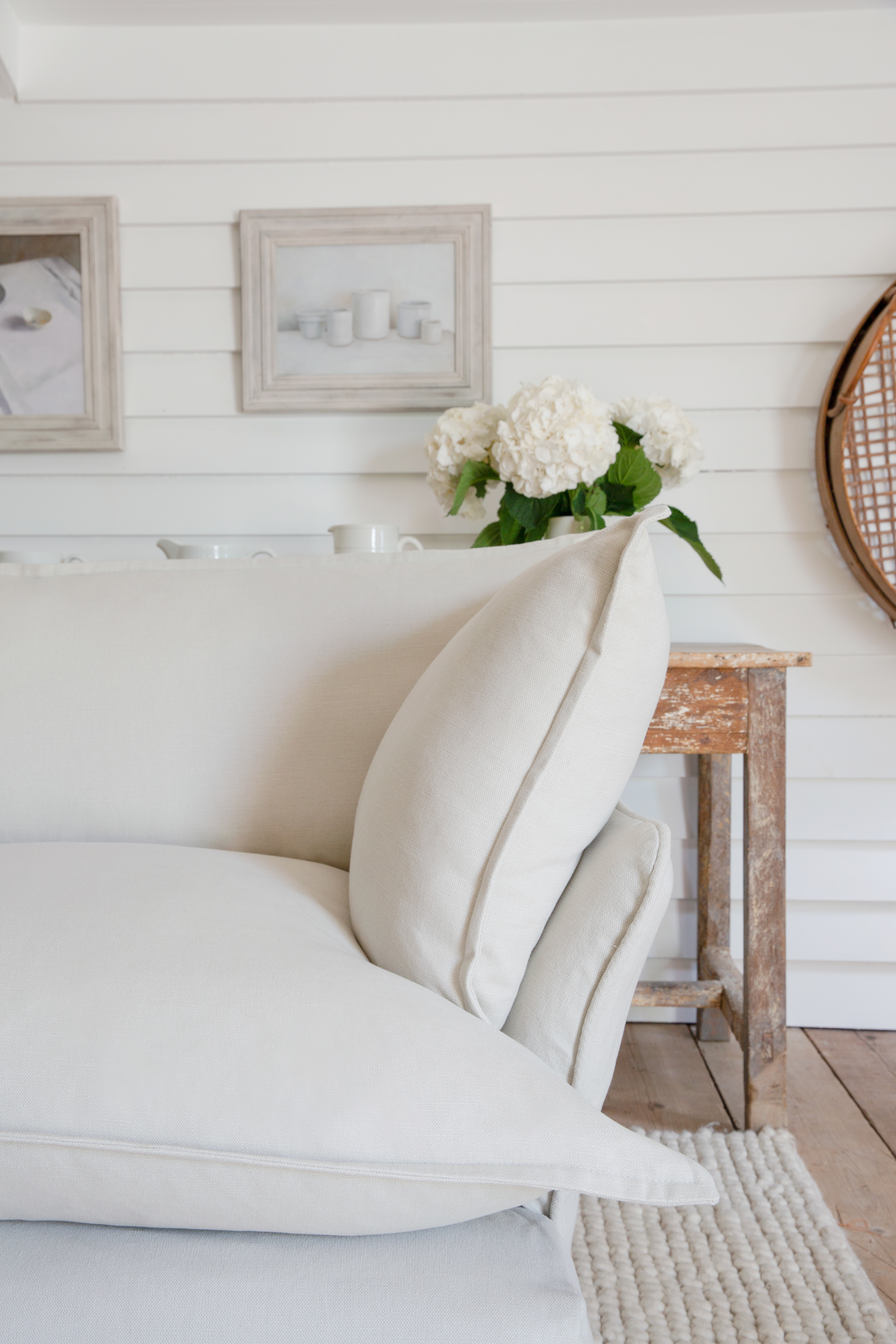 Barley Natural Brushed Cotton - Song Short Pillow Edge Sofa