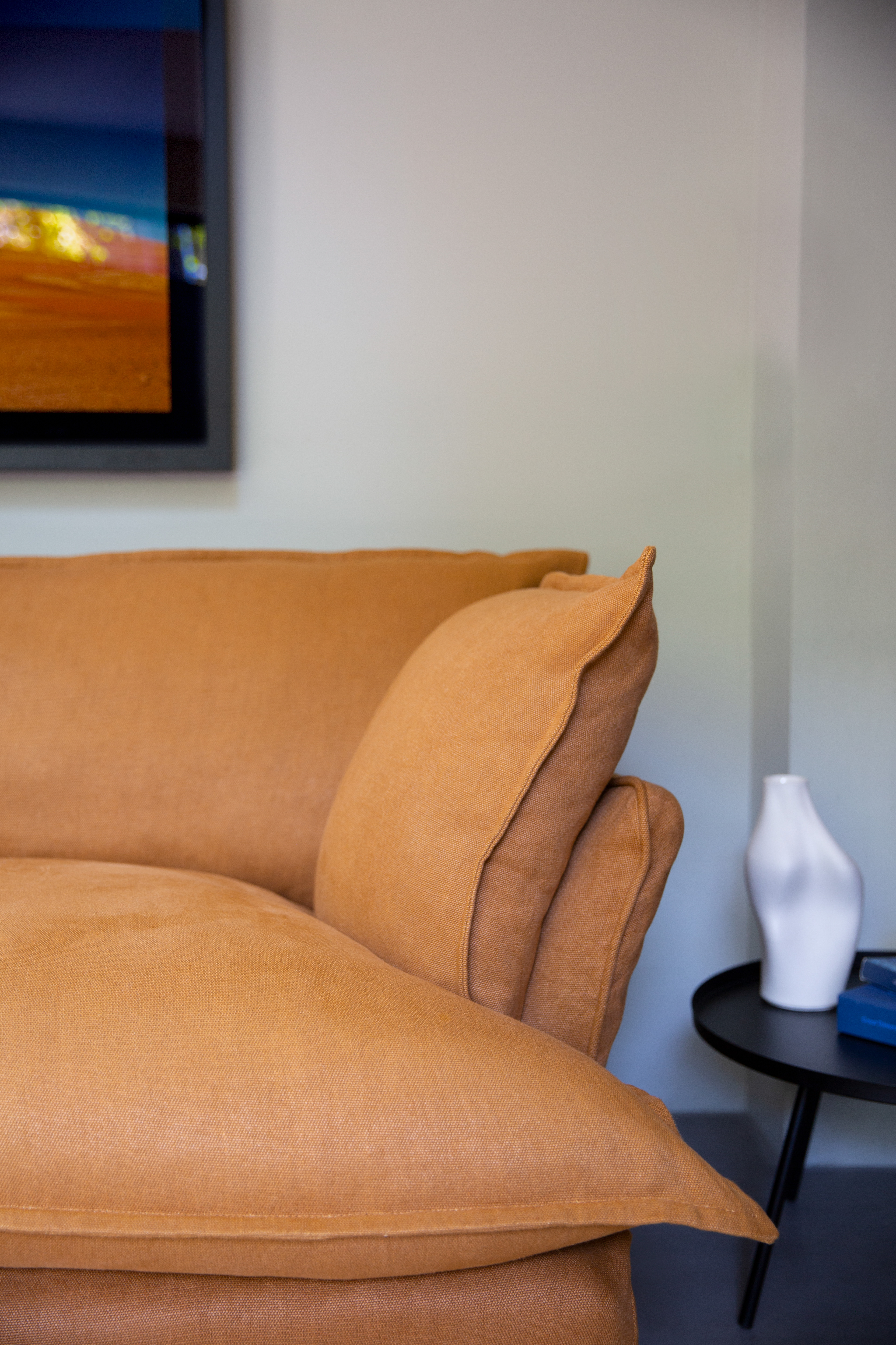 Bronzite 100% Linen - Song Short Pillow Edge Sofa