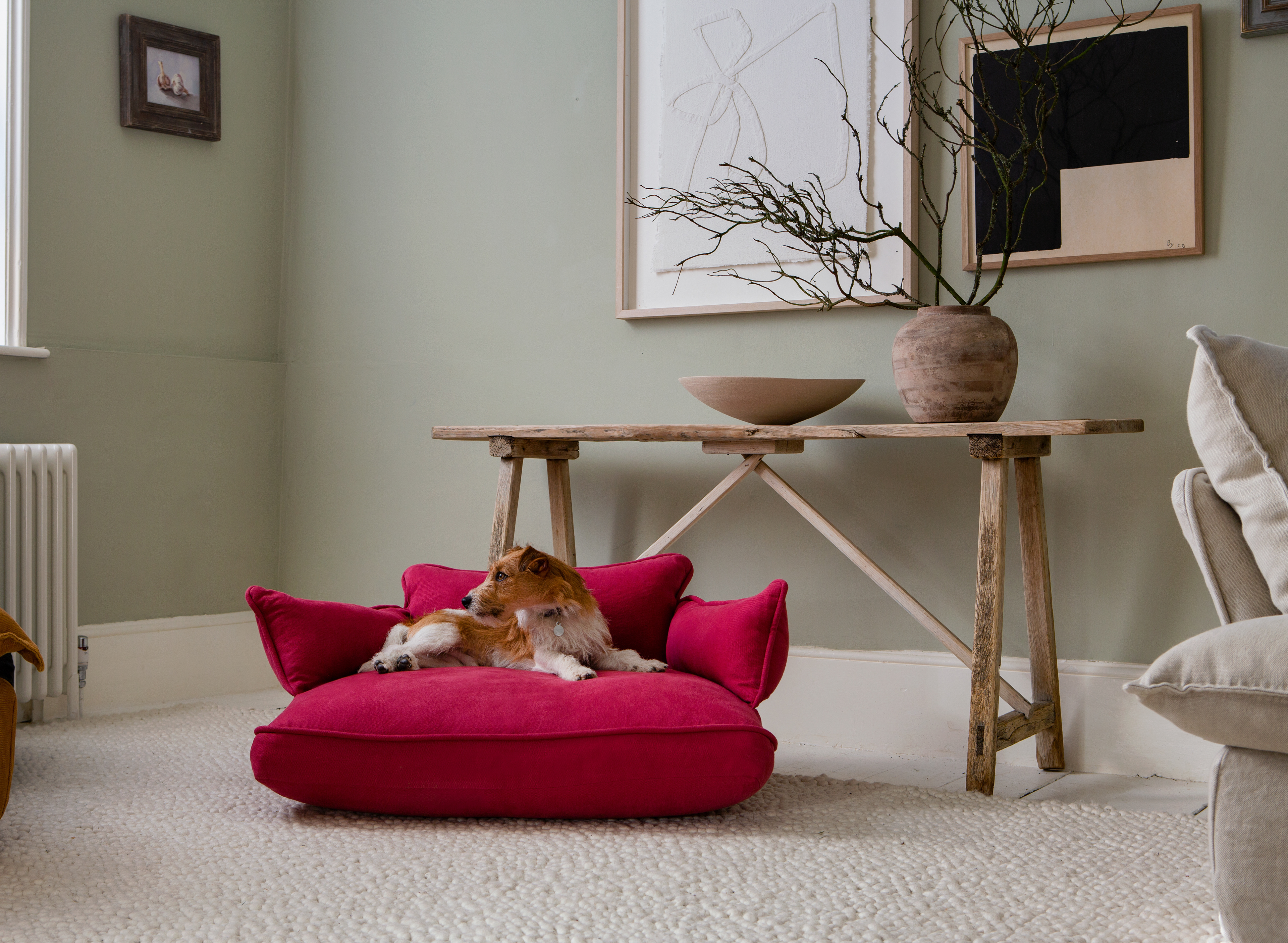 Customer Own Fabric - Marnie Piped Edge Dog Bed