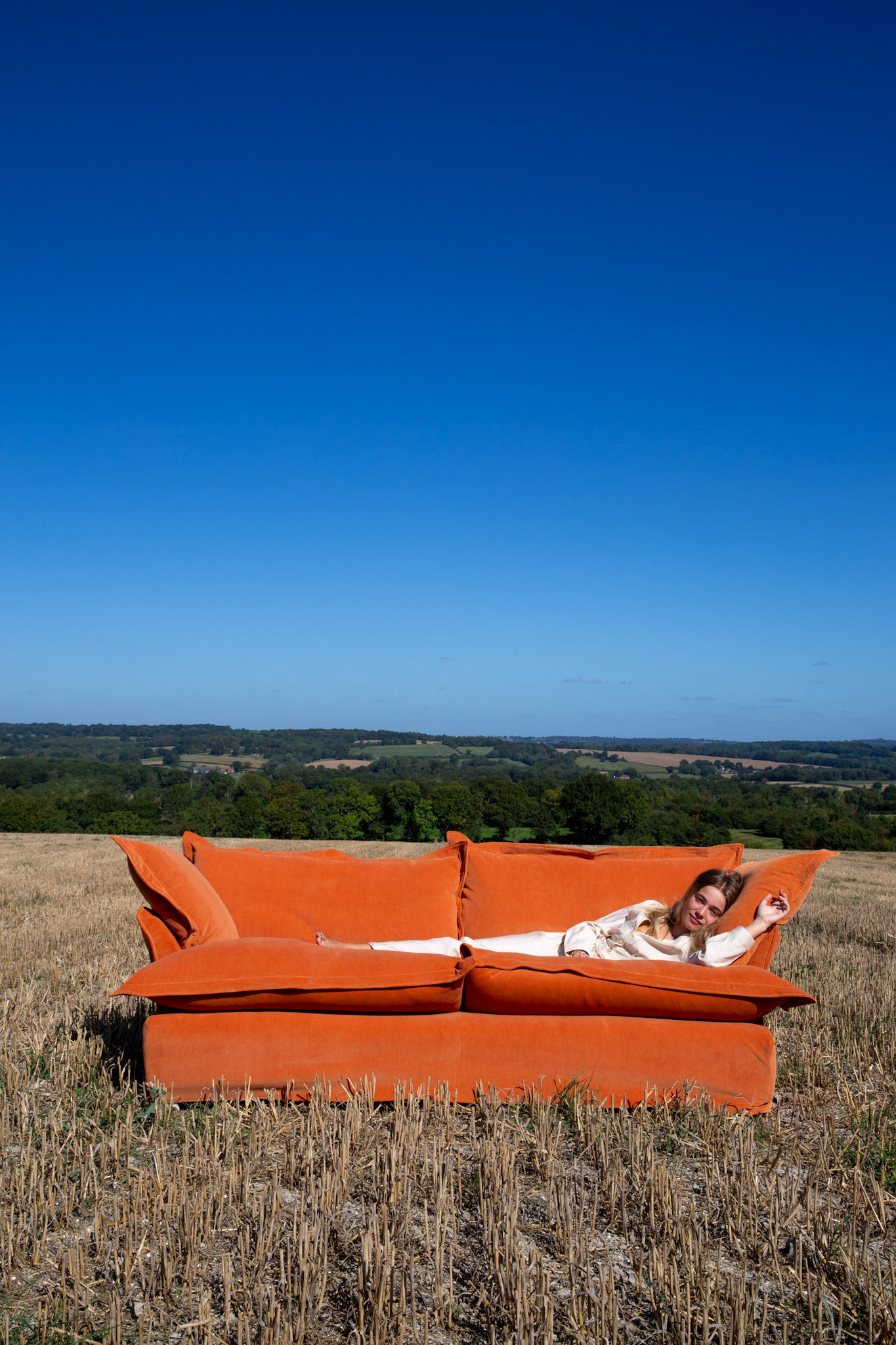 Burnt Orange Corduroy - Song Sofa
