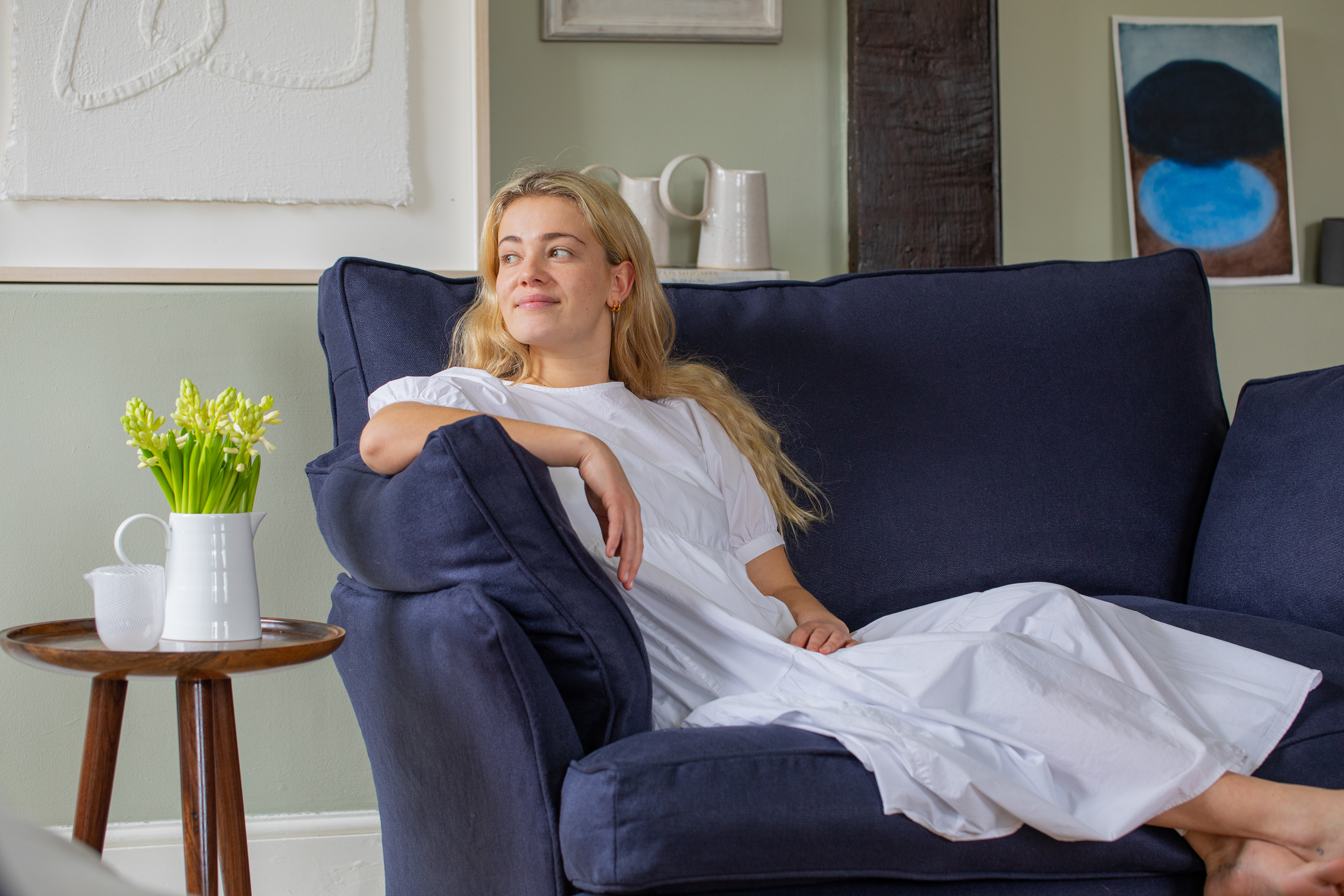 Obsidian 100% Linen - Otter Box Edge Love Seat
