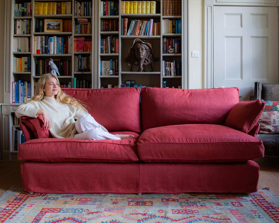 Ruby 100% Linen - Otter Box Edge Sofa