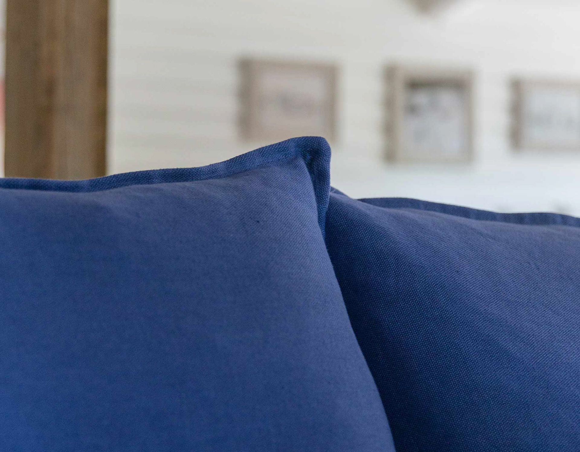 Sapphire 100% Linen - Song Short Pillow Edge 2x3 Corner Sofa