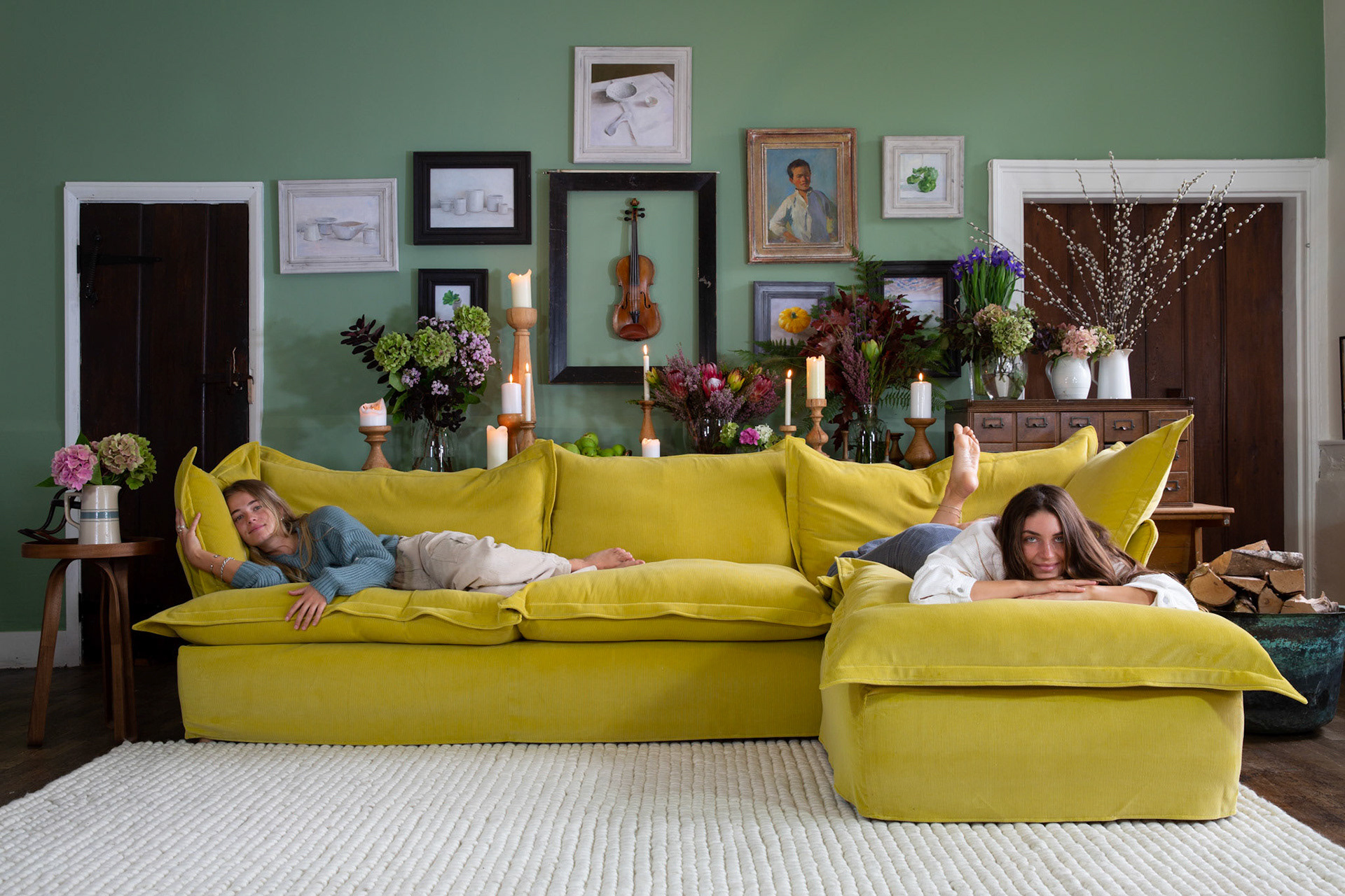 Customer Own Fabric - Song Pillow Edge Large Sofa