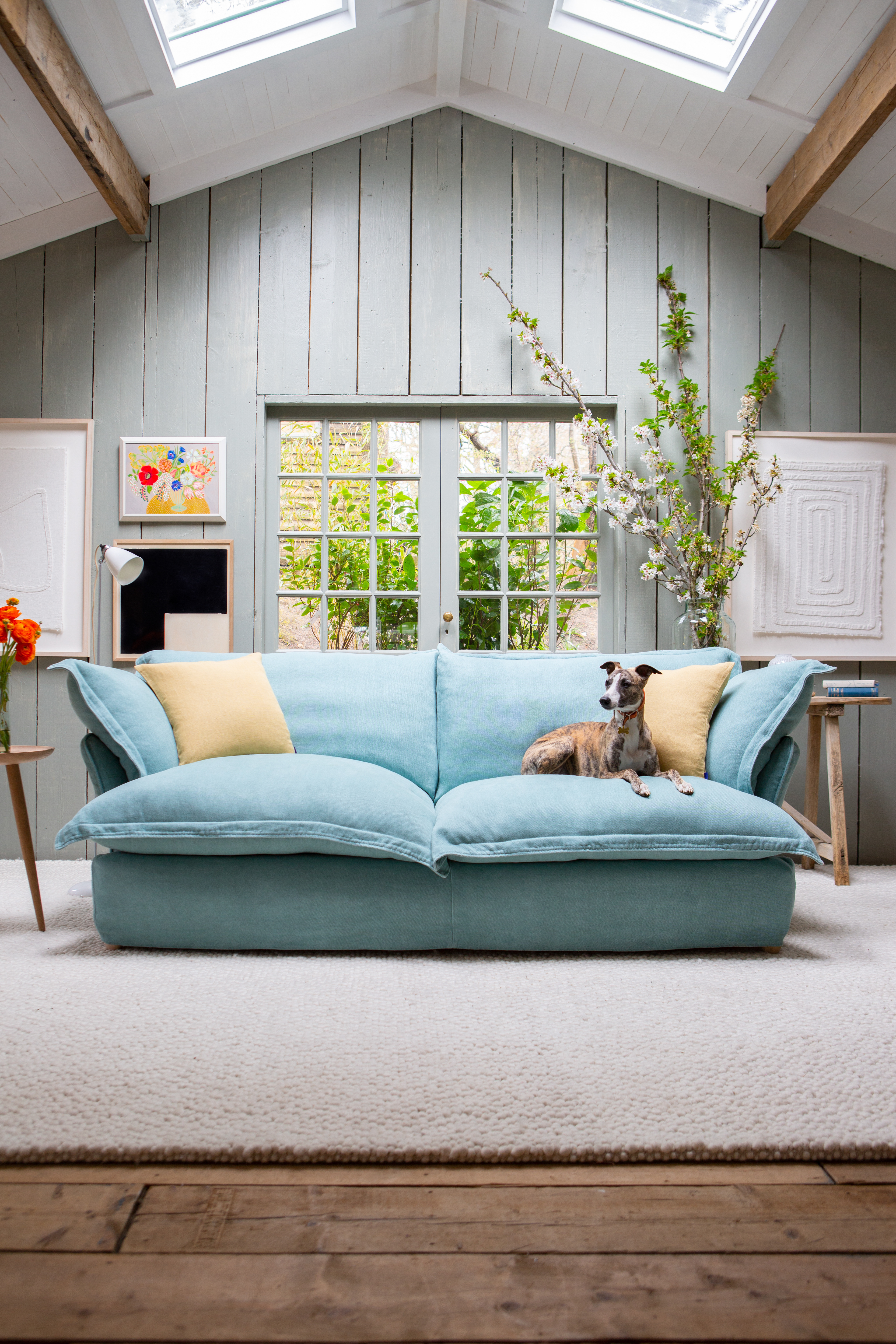 Celestine 100% Linen - Song Pillow Edge Sofa