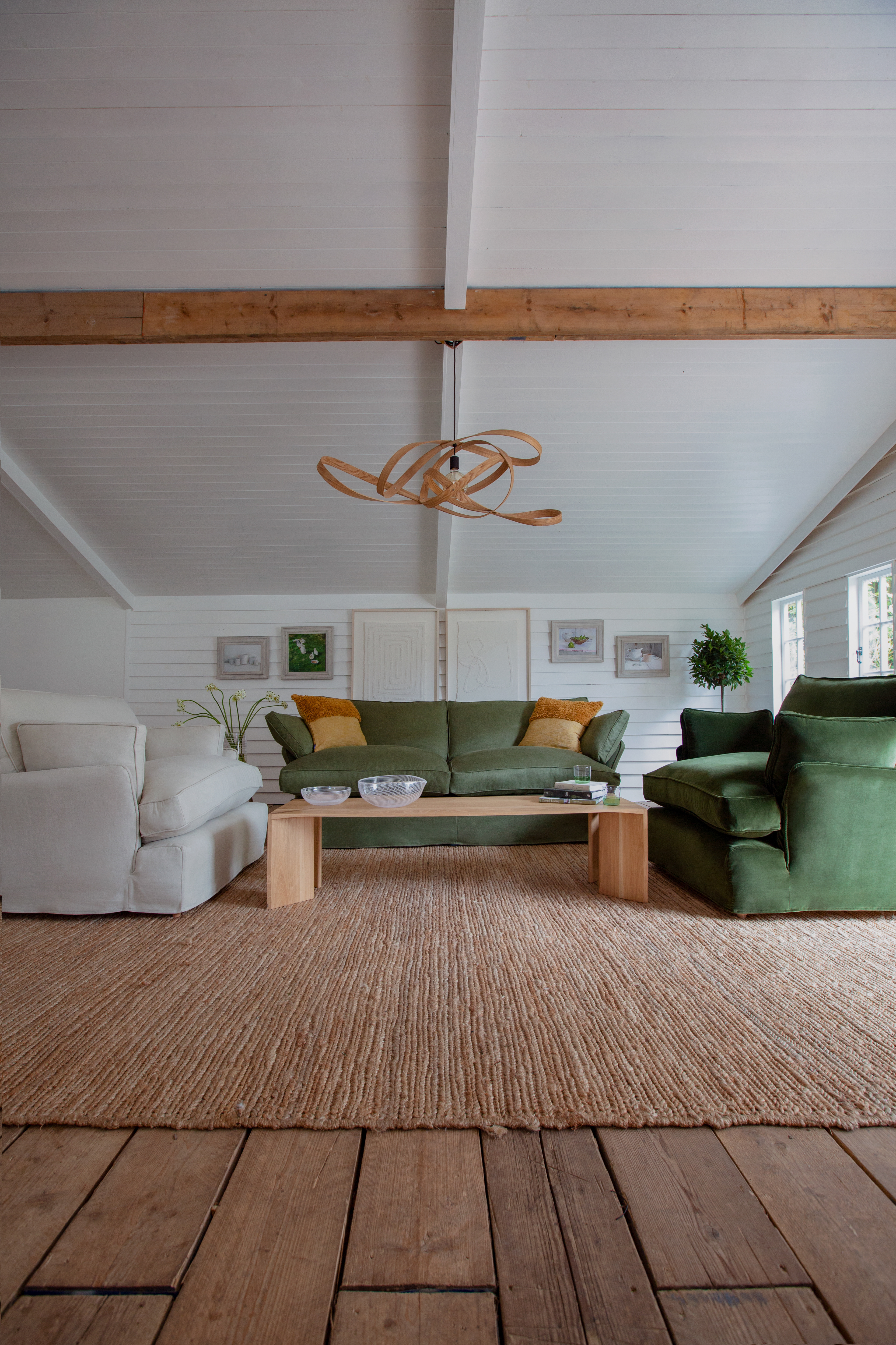 Malachite 100% Linen - Otter Box Edge Sofa