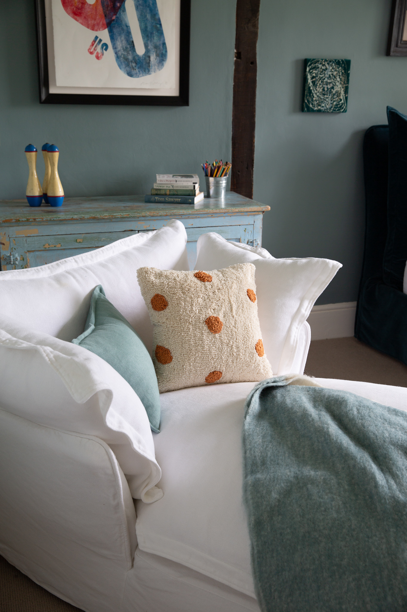 Selenite 100% Linen - Song Pillow Edge Armchair Chaise (Coming to US and Aus in 2022)