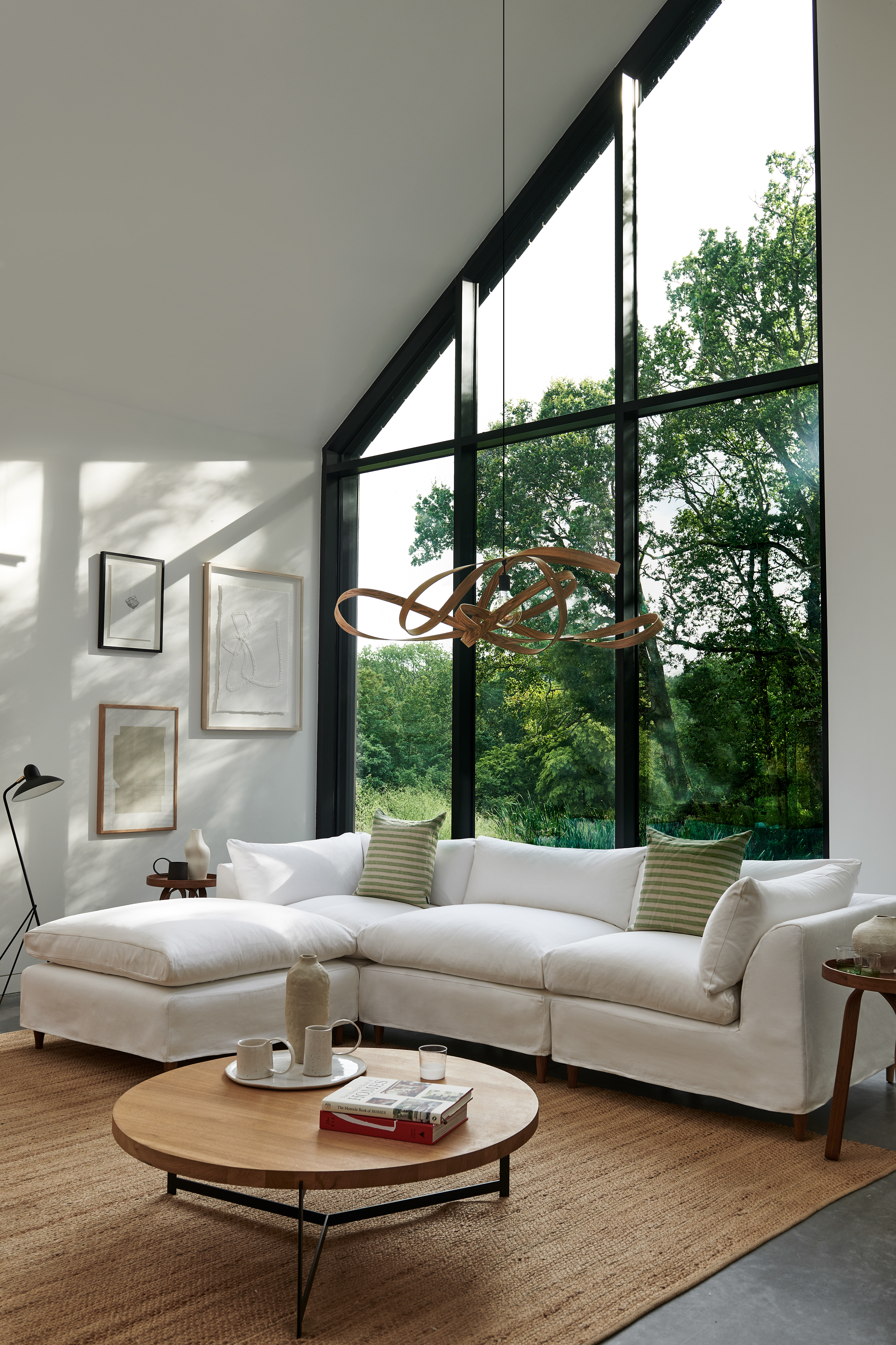 Moonflower White Brushed Cotton - Orlando Large Sofa & Footstool (Coming to US & Aus in 2022)