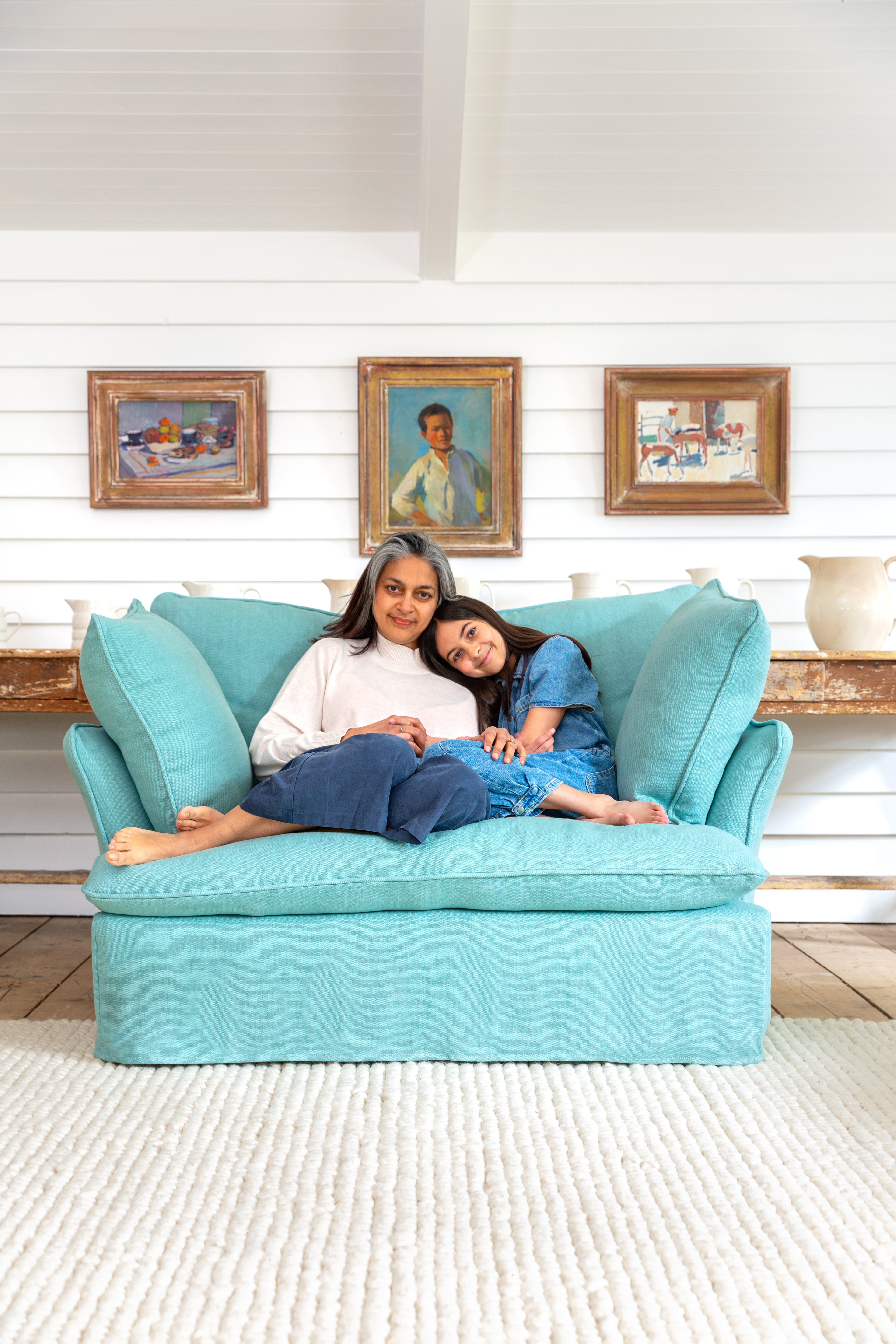 Celestine 100% Linen - Marnie Piped Love Seat