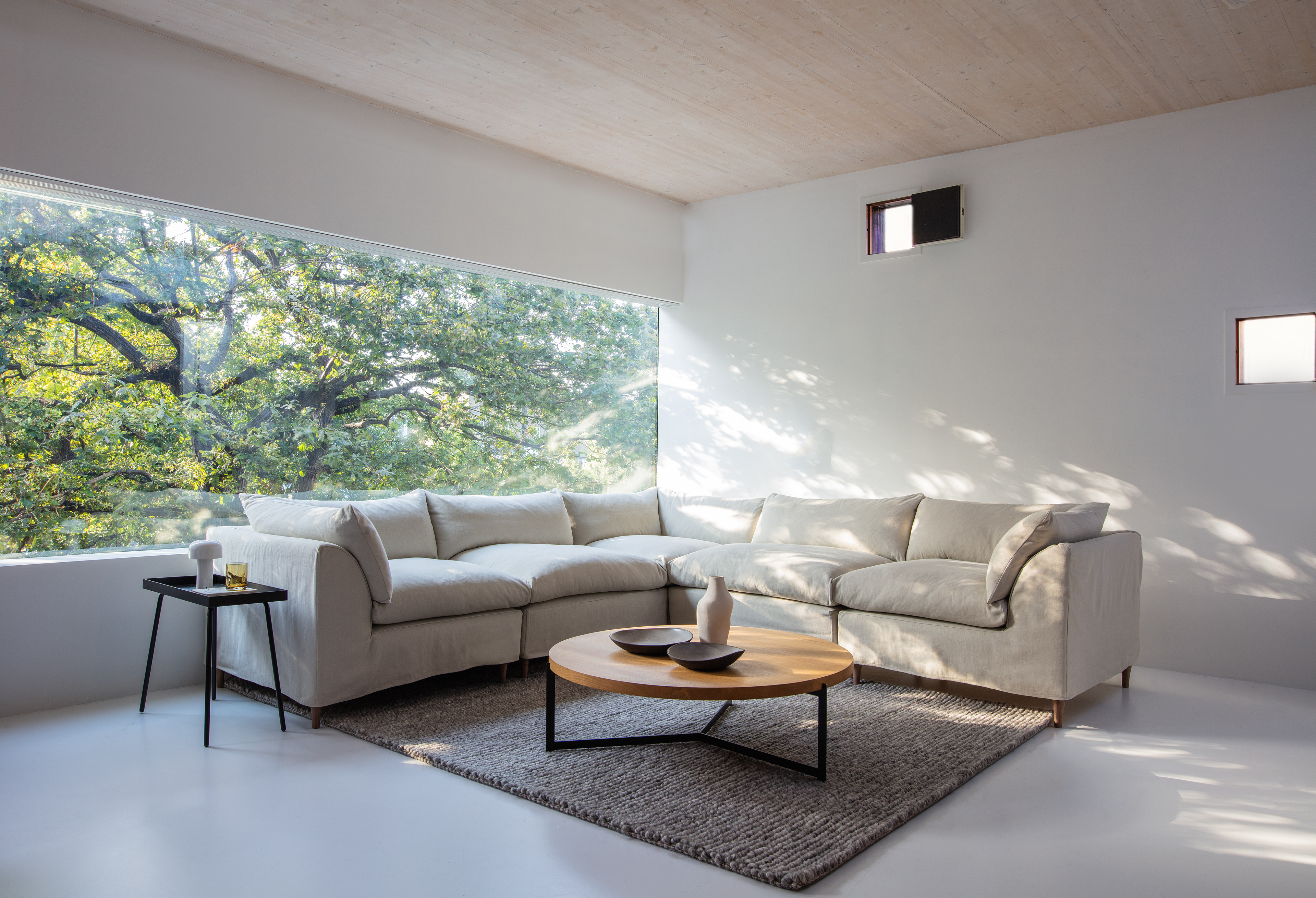 Barley Natural Brushed Cotton - Orlando Large Corner Sofa (Coming to US & Aus in 2022)
