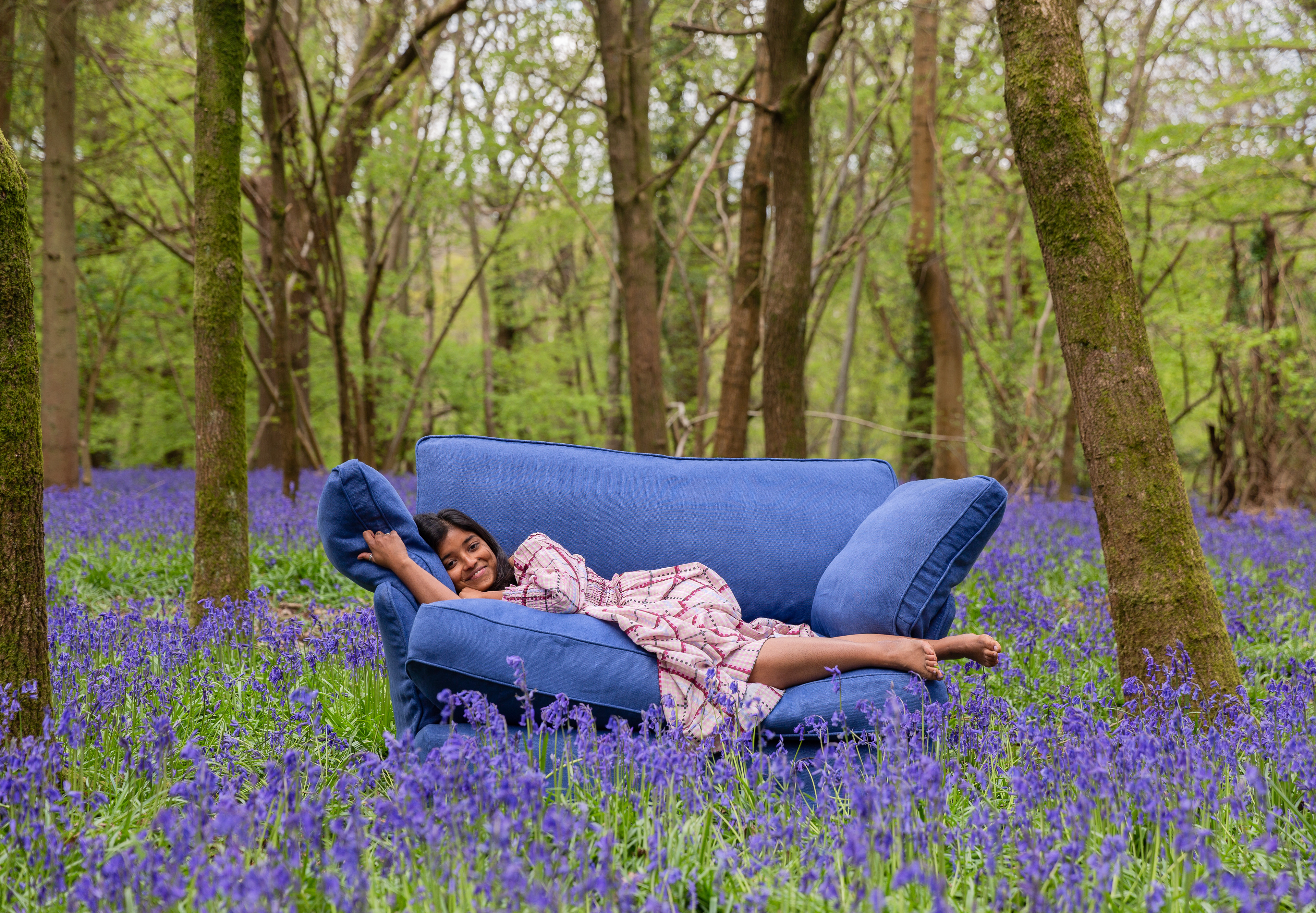Sapphire 100% Linen - Otter Box Edge Love Seat