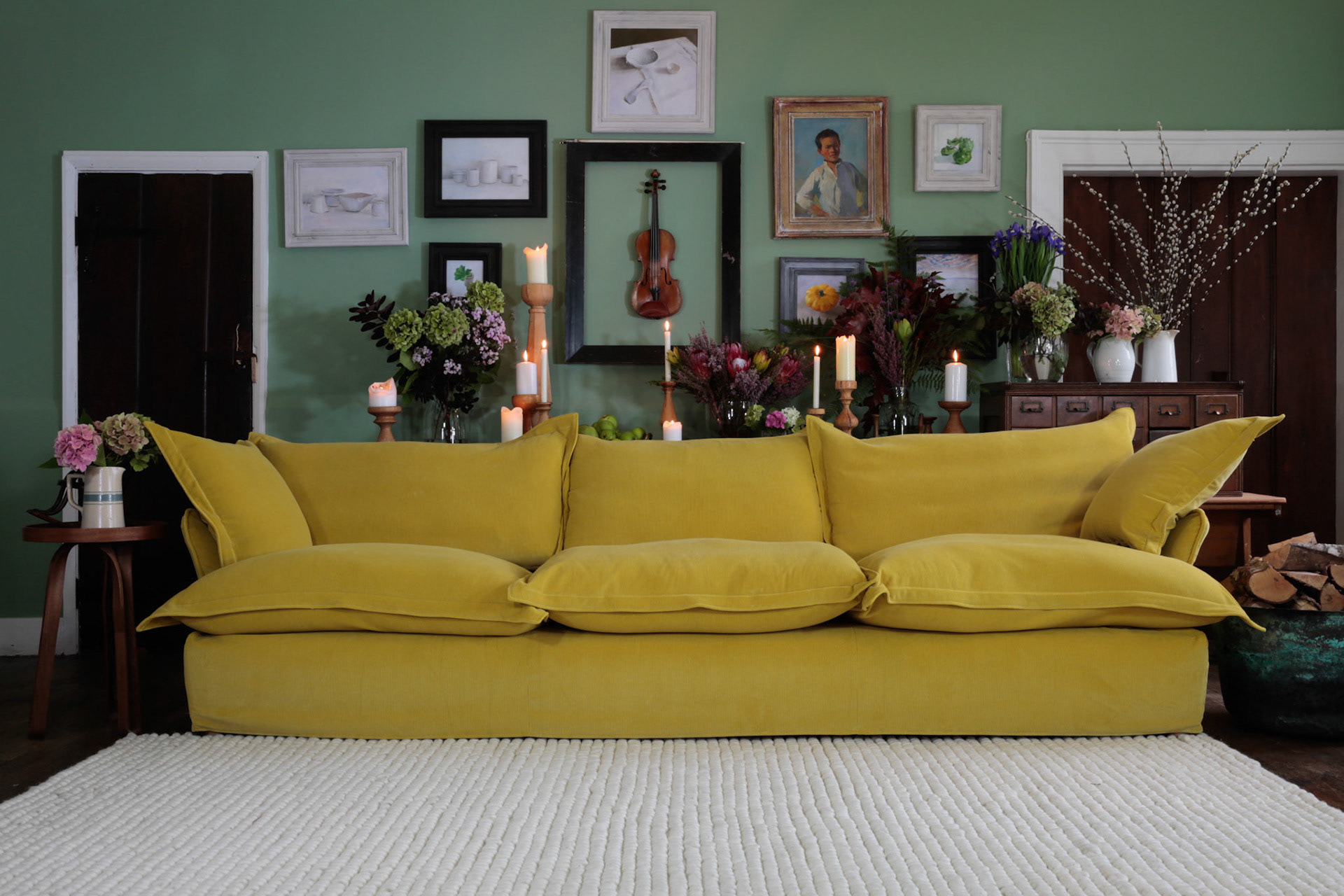 Customer Own Fabric - Song Pillow Edge Large Sofa