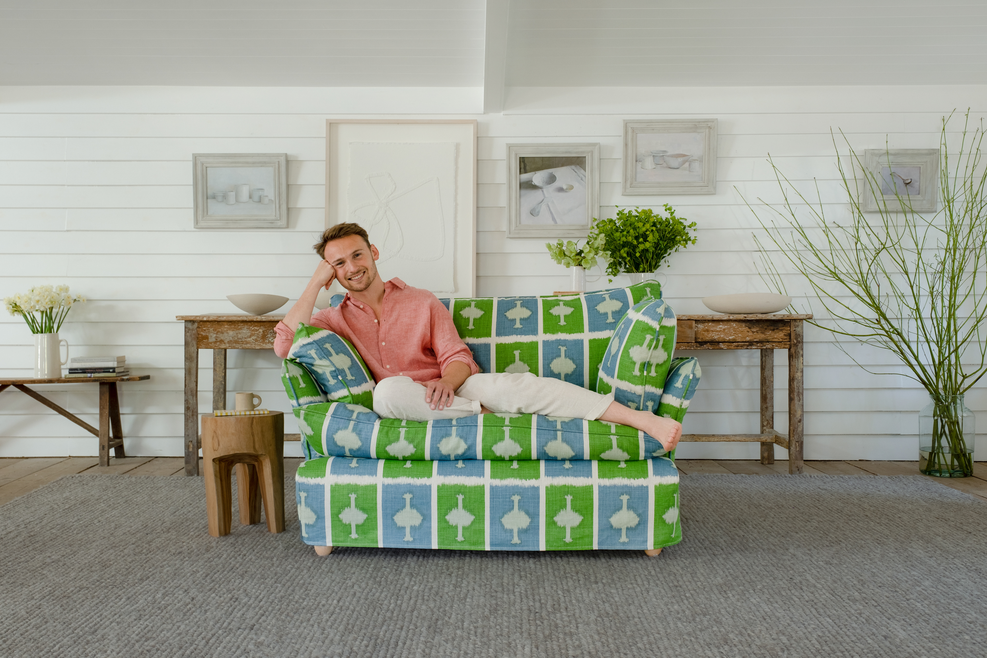 Customer Own Fabric - Marnie Piped Edge Love Seat