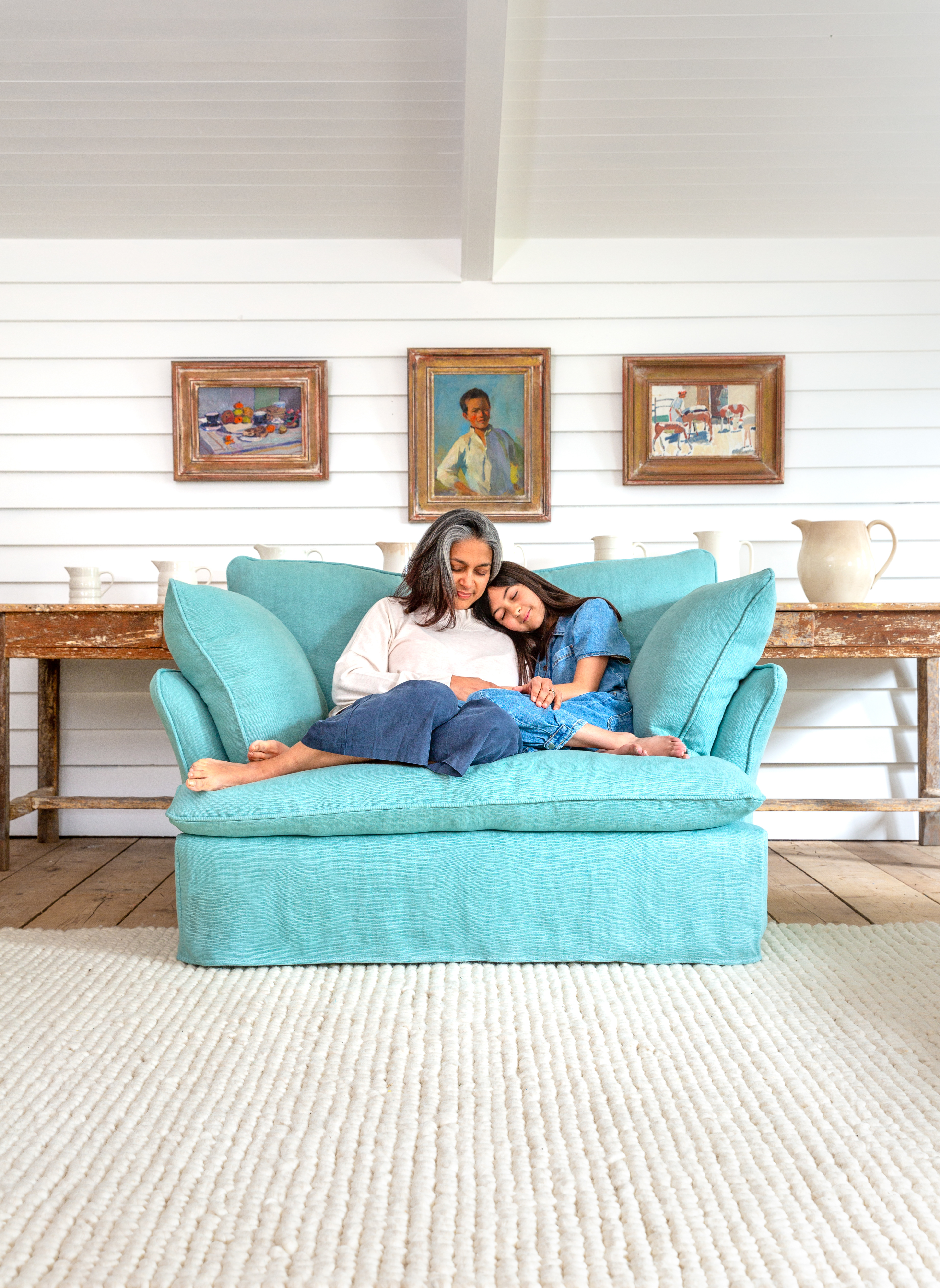 Celestine 100% Linen - Marnie Piped Edge Love Seat