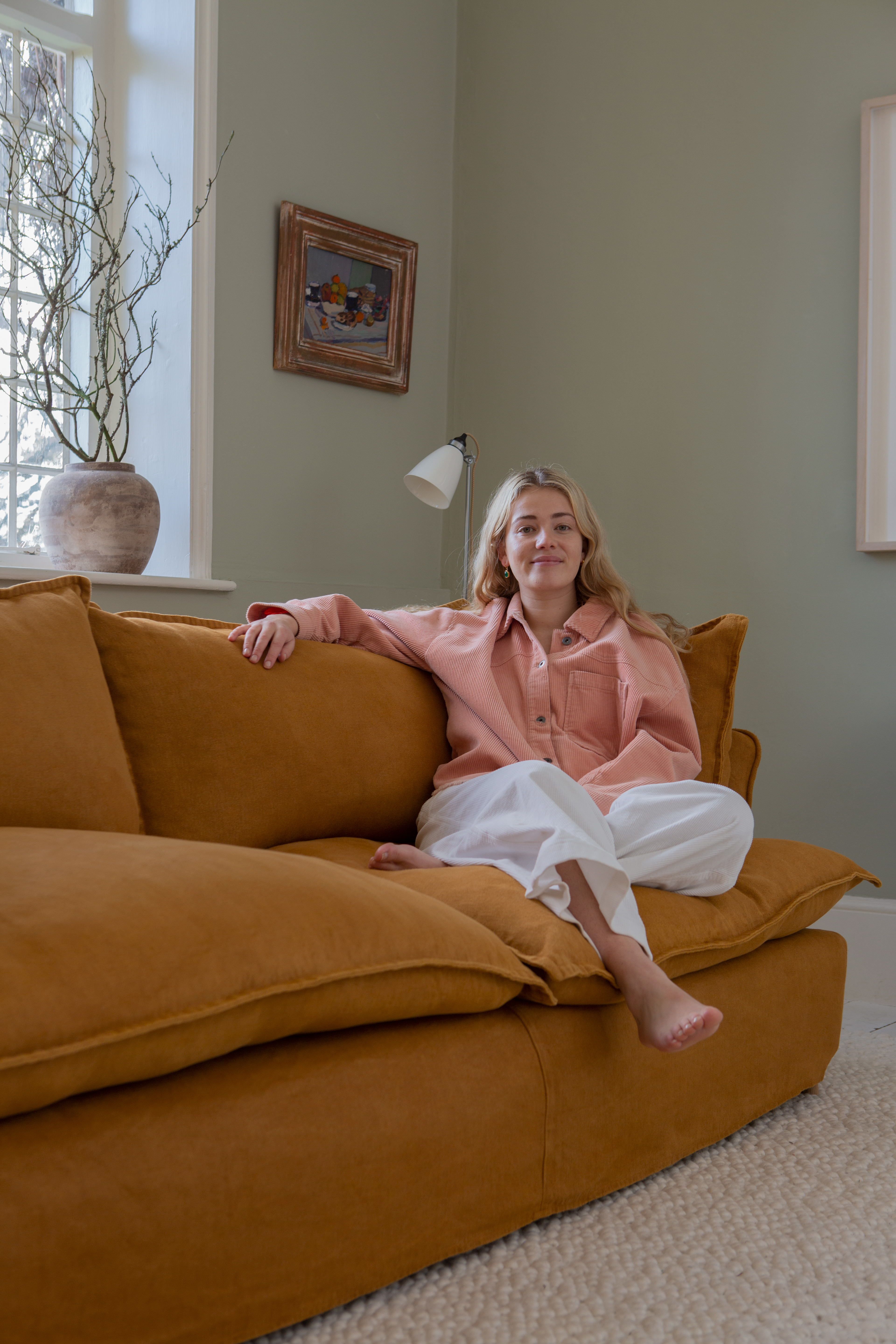 Bronzite 100% Linen - Song Short Pillow Edge Sofa