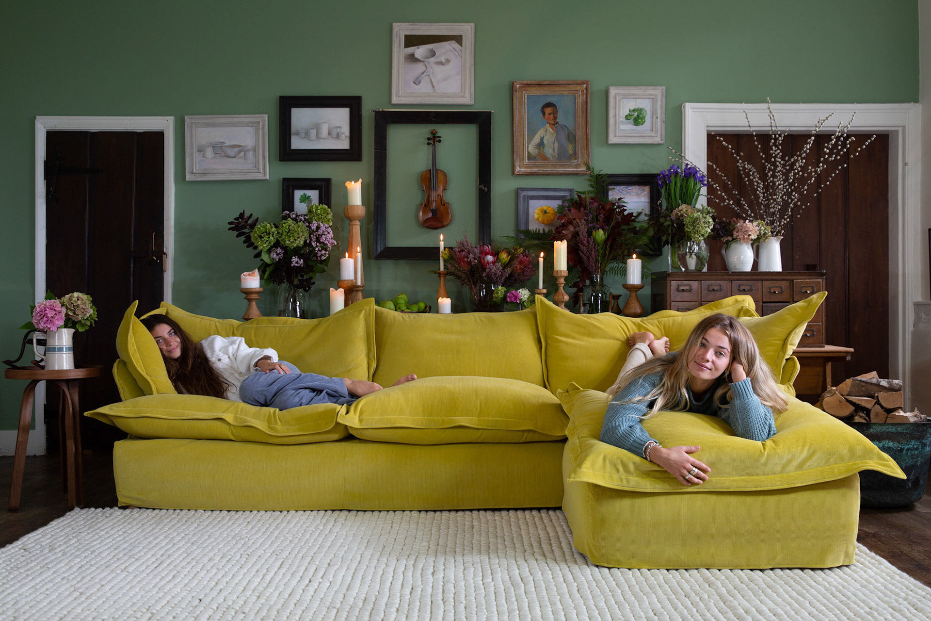 Customer Own Fabric - Song Pillow Edge Large Sofa