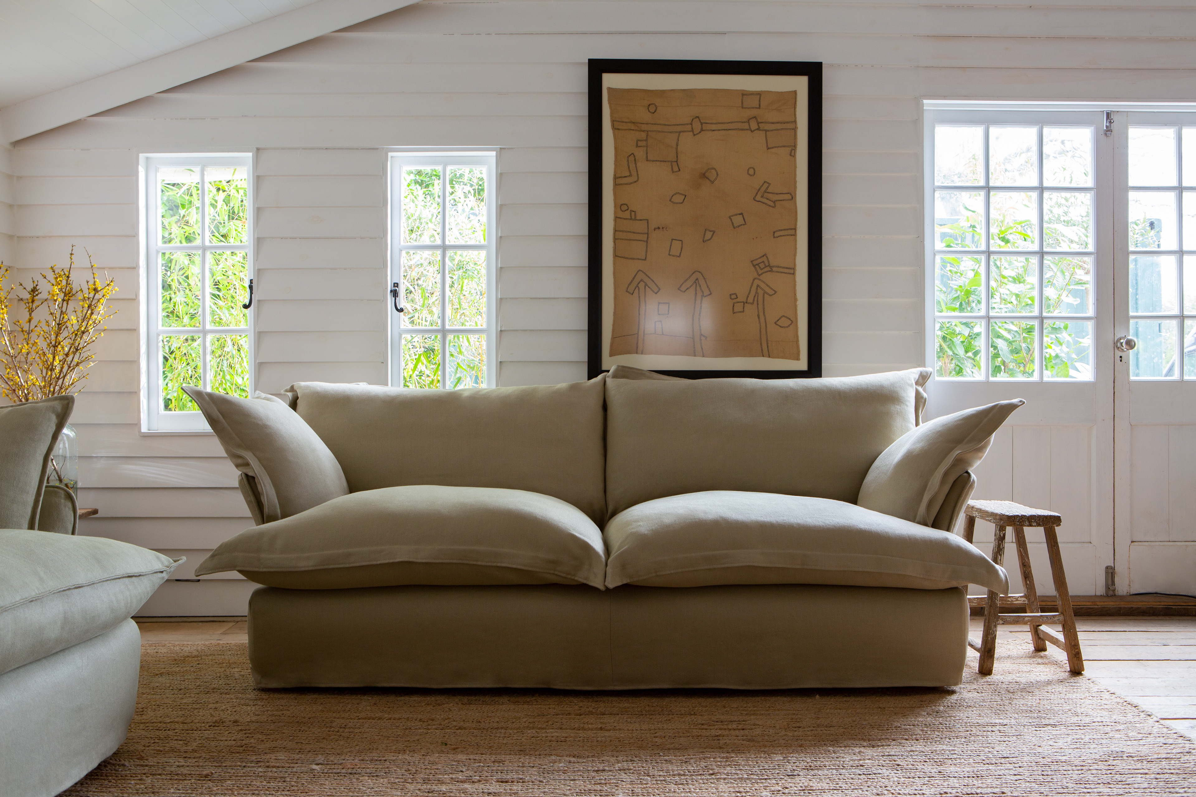 Jasper 100% Linen - Song Pillow Edge Sofa