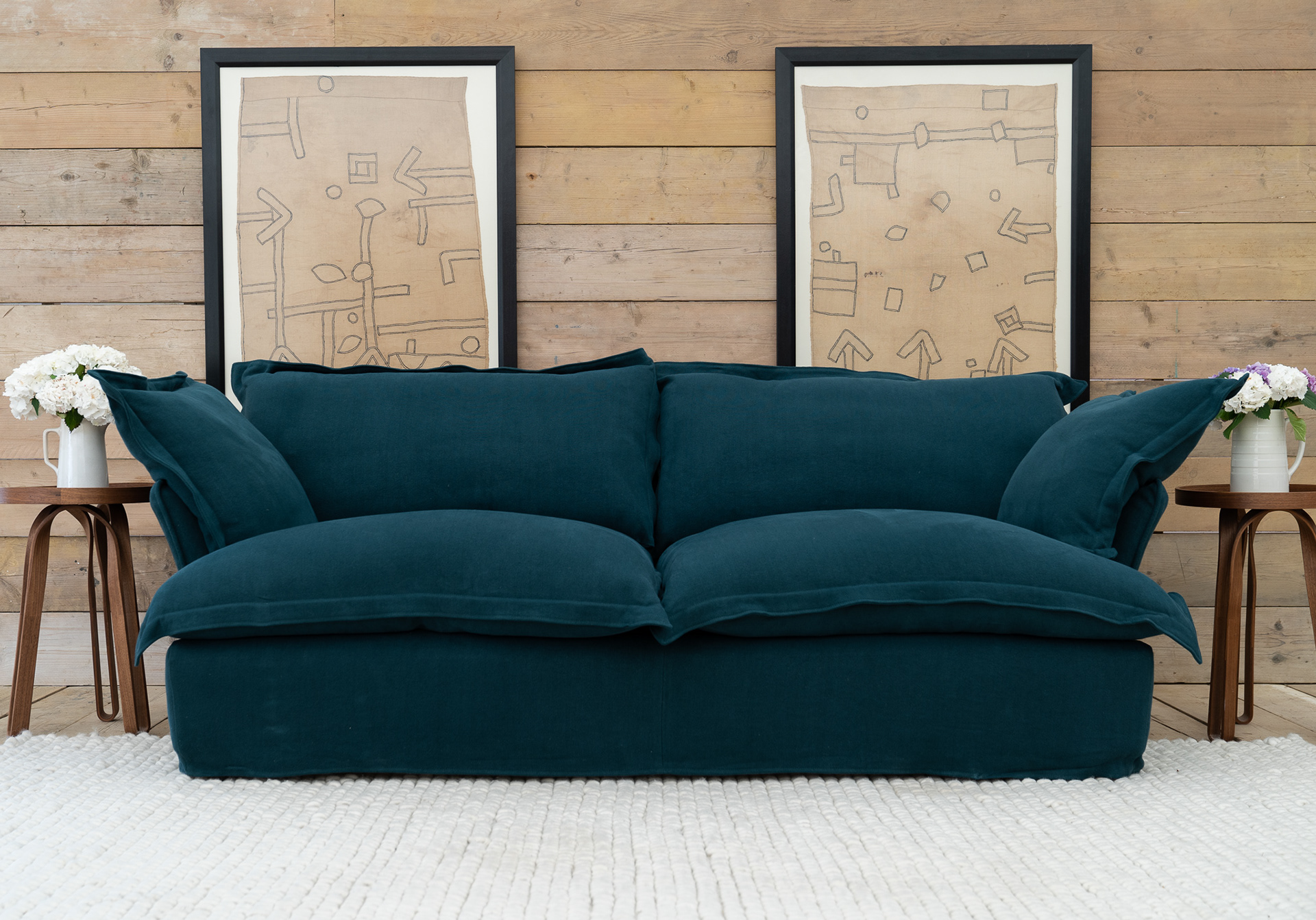 Topaz 100% Linen - Song Pillow Edge Sofa