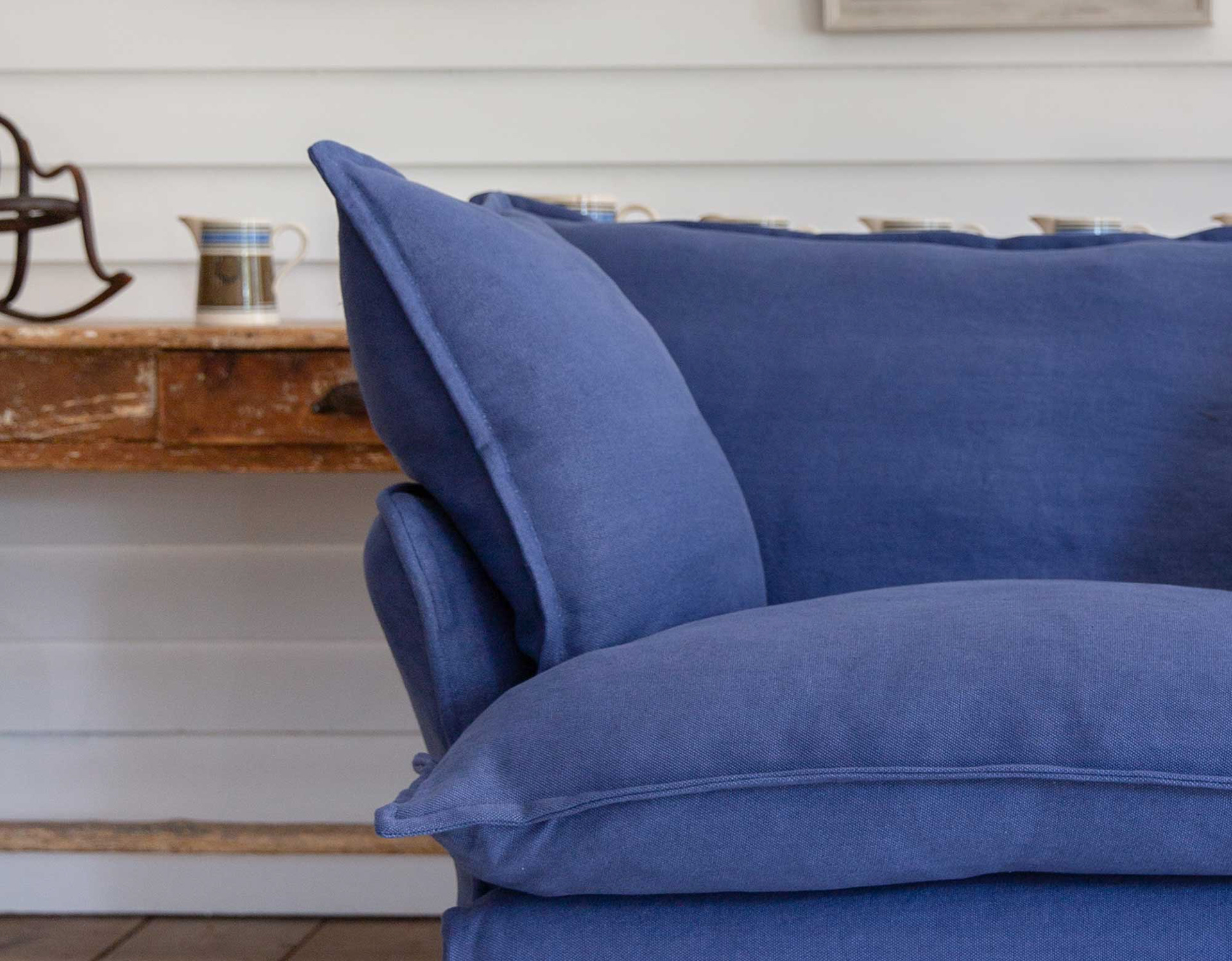Sapphire 100% Linen - Song Short Pillow Edge 2x3 Corner Sofa