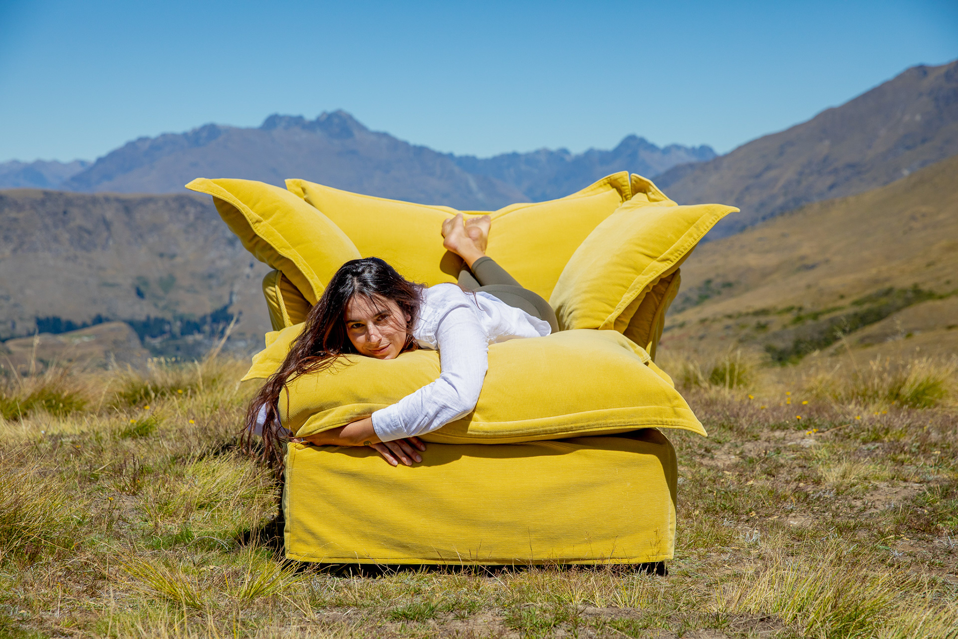 Customer Own Fabric - Song Pillow Edge Armchair