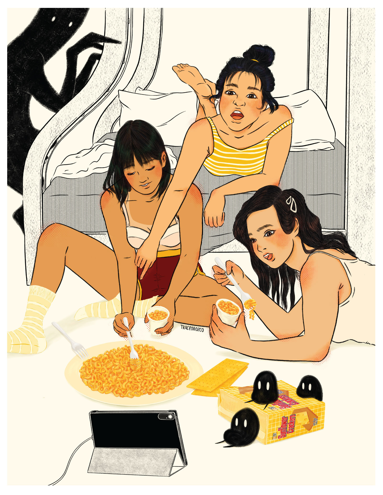 Merienda (snack) | Pancit Canton and Sunflower Crackers