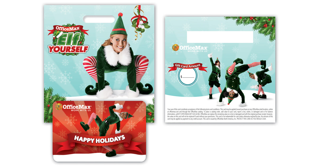 Holiday Gift Card Design for Office Max.