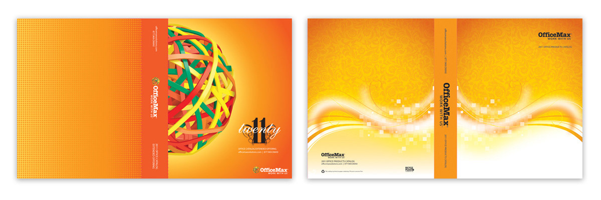 Catalog cover concepts for OfficeMax.