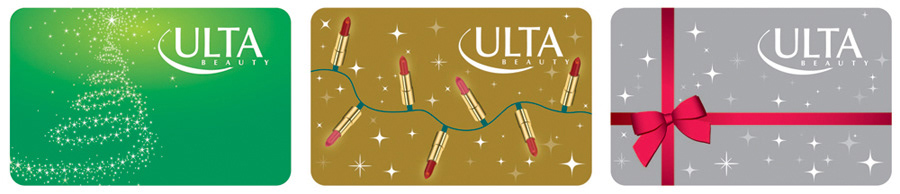 Holiday Gift Card Design for Ulta Beauty.