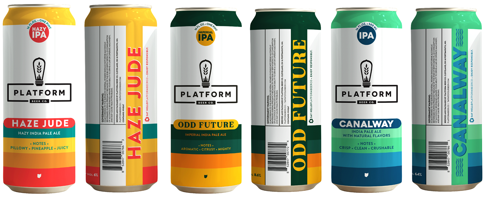 Platform Beer Co. 16 fl.oz. Can Design.