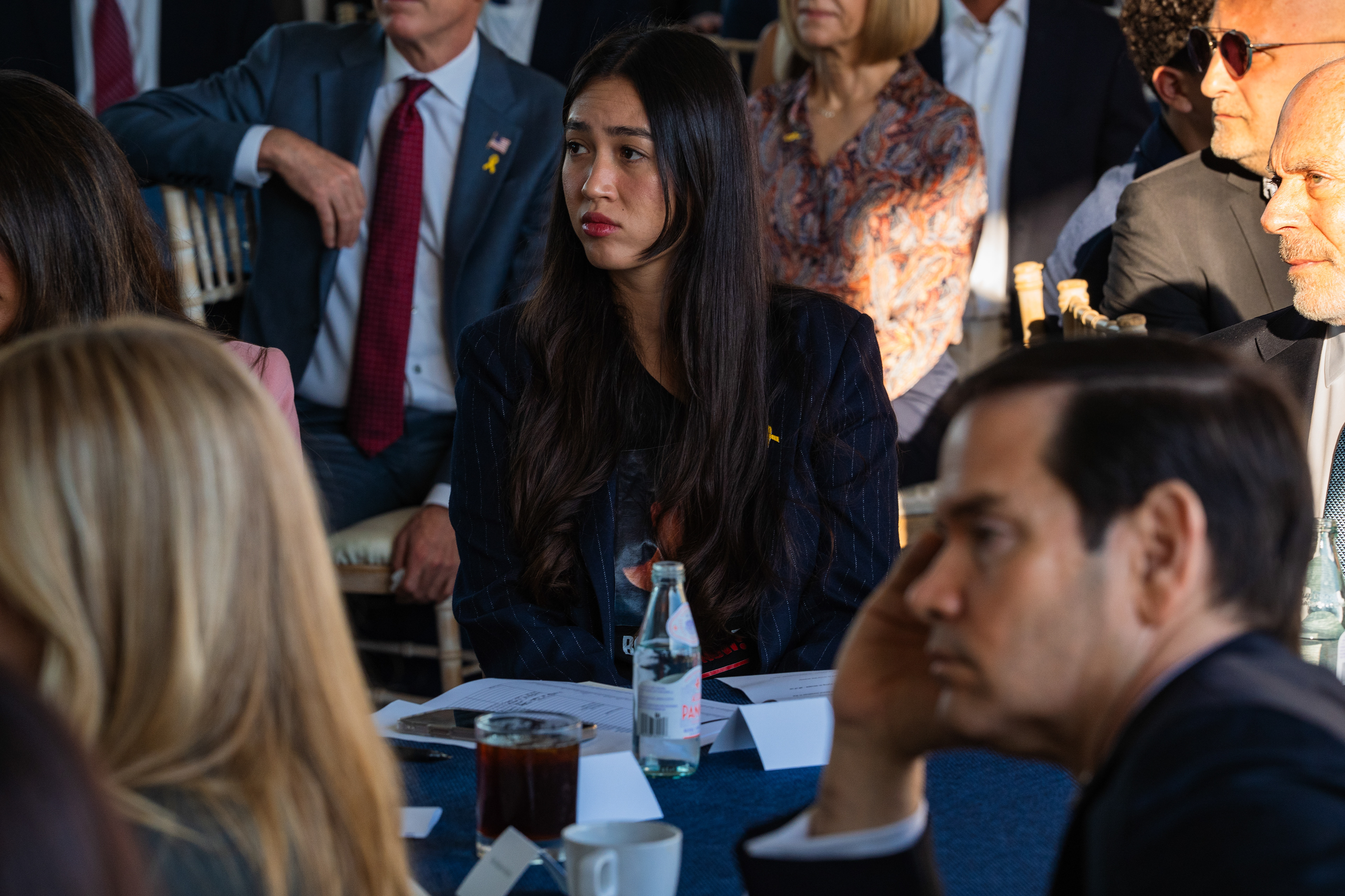 US Secretary of State Marco Rubio next to Captivity survivor Noa Argamani (center)