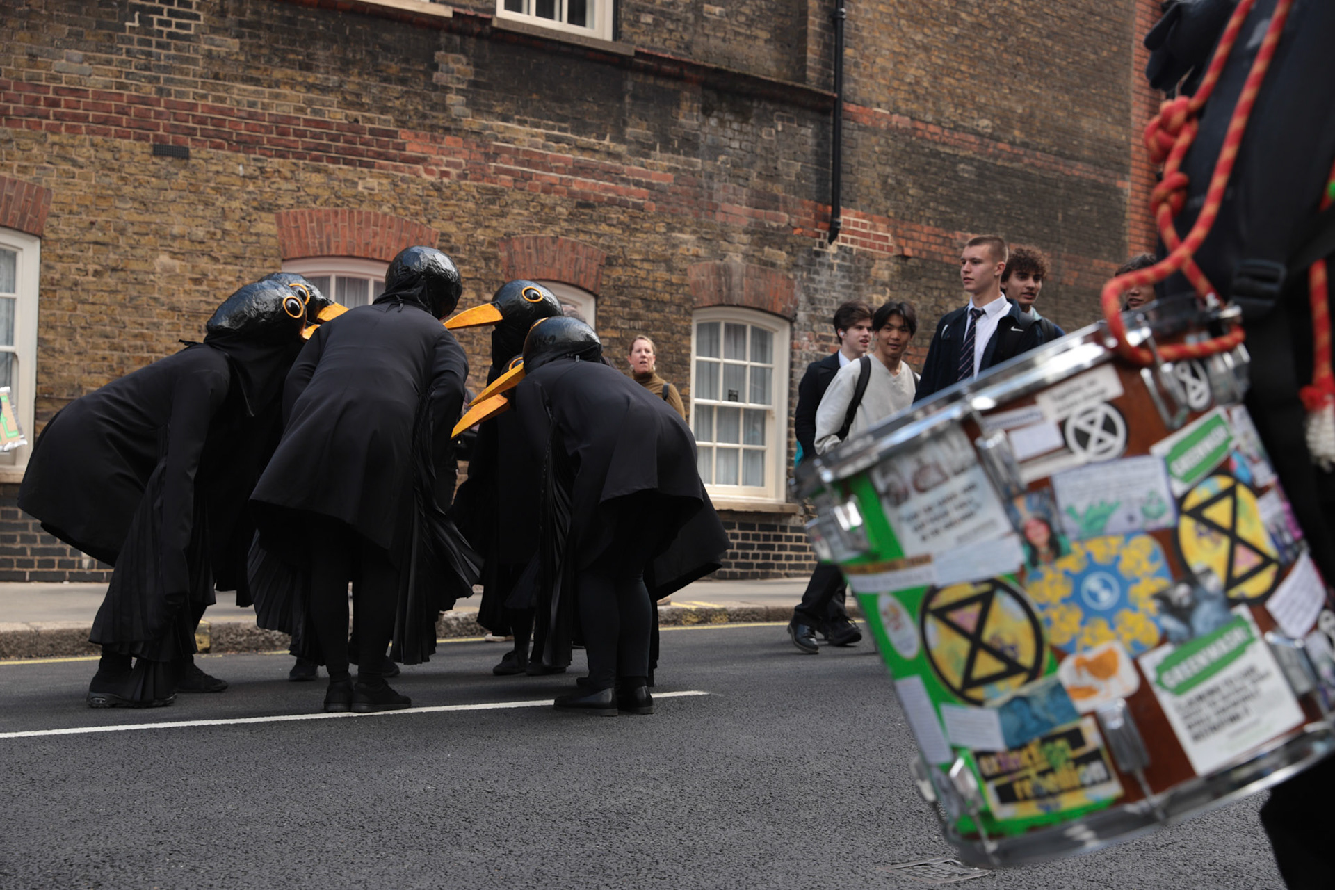 People participate in 'The Big One' protest and march organized by Extinction Rebellion in Central London, Britain, April 22, 2023.