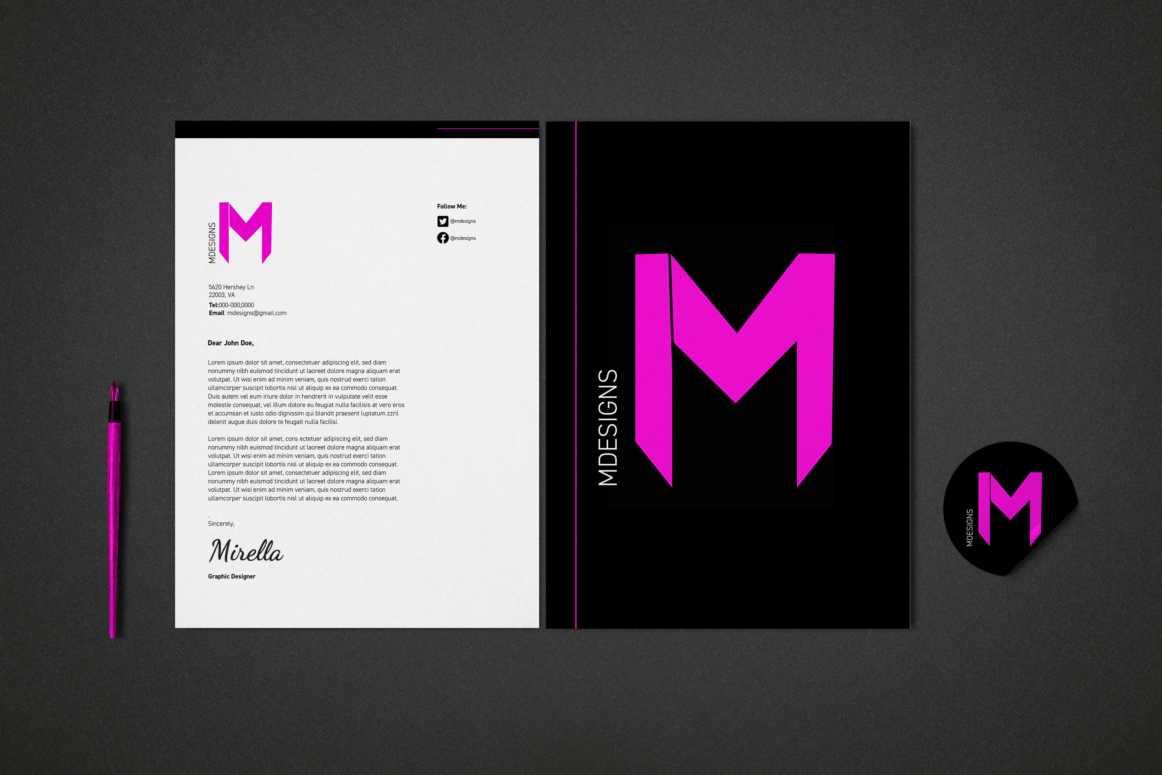 Personal brand identity MDESIGNS! 
