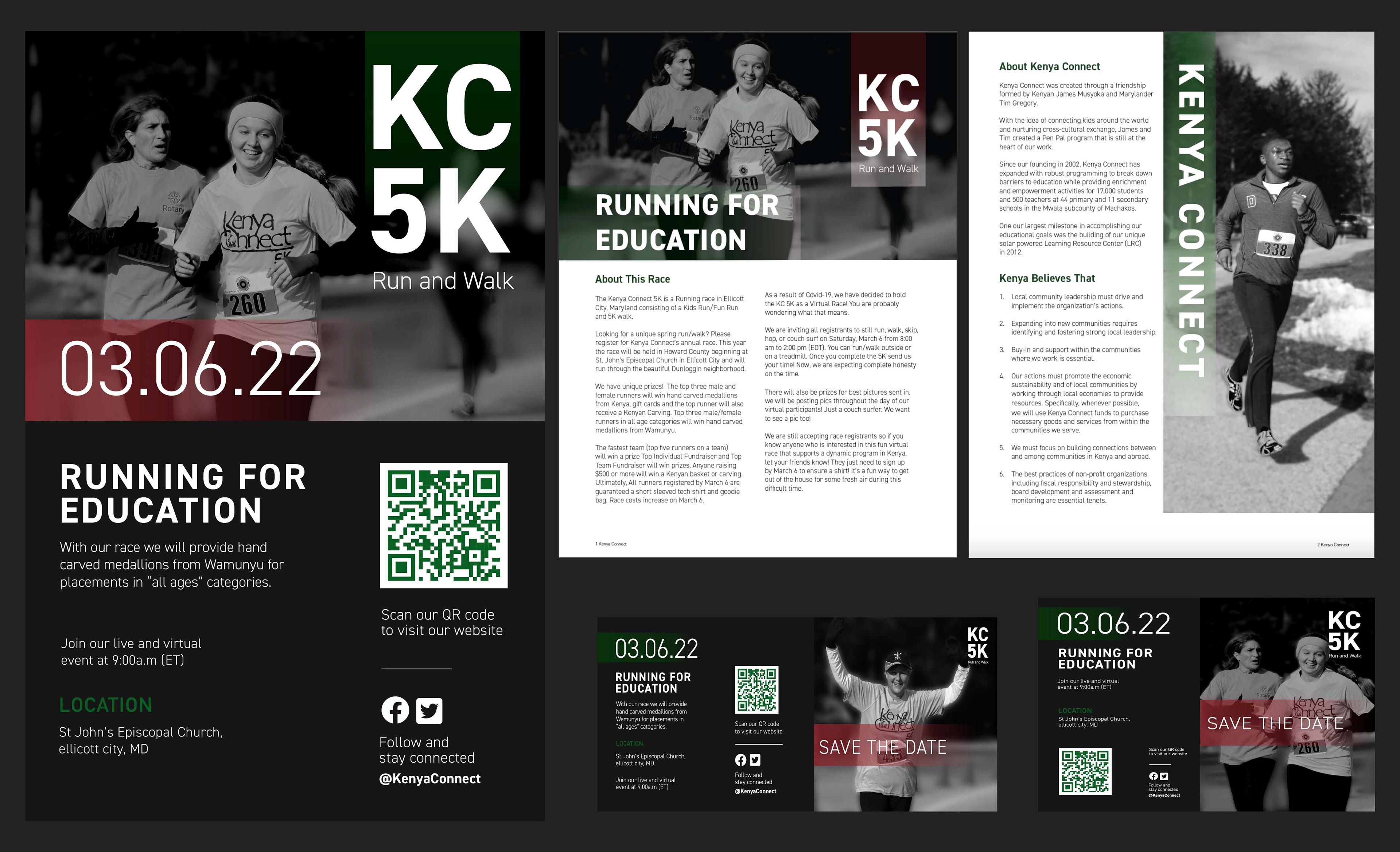 Marketing collateral for Kenya Connects virtual race event!