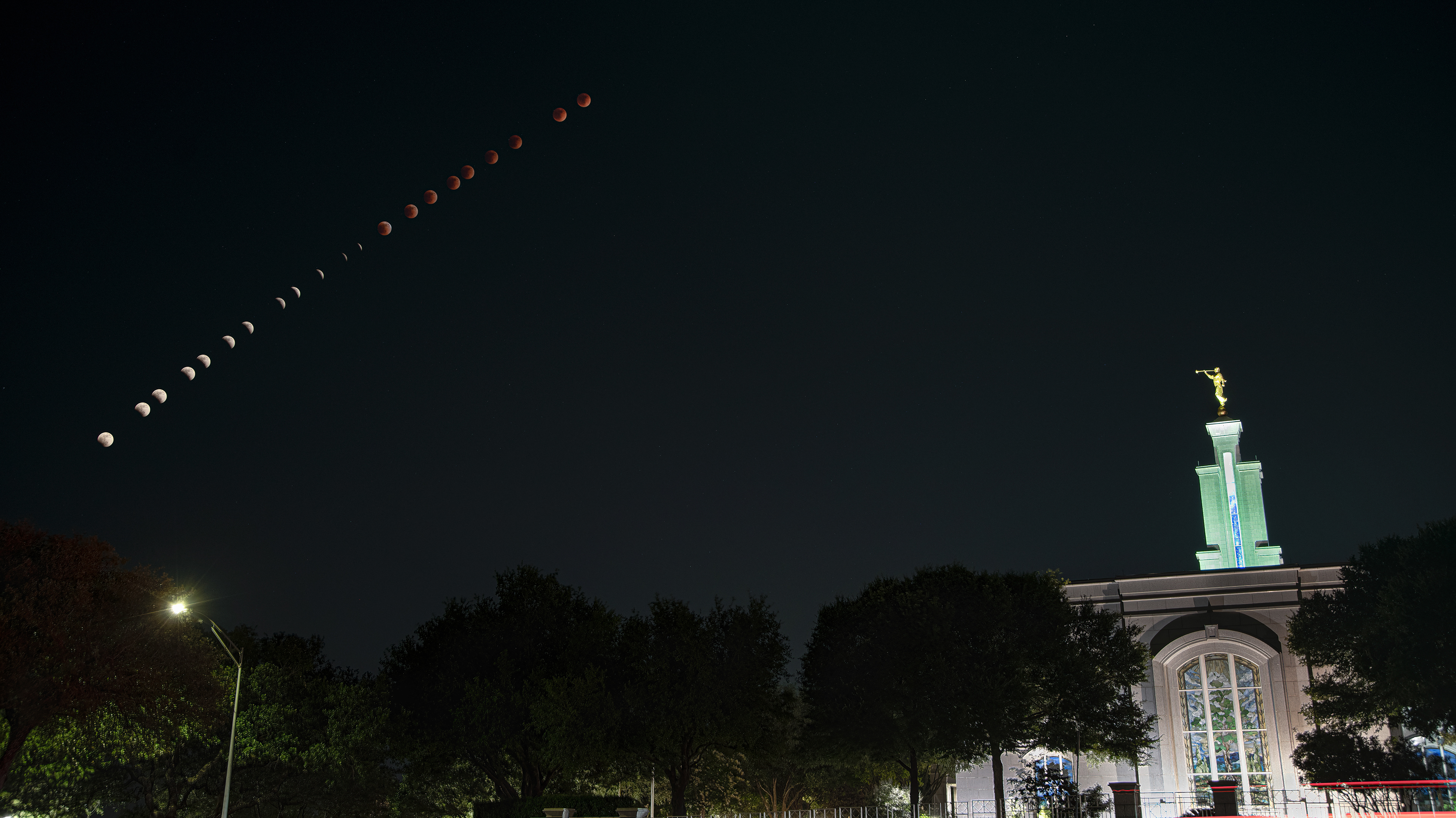 Lunar Eclise over San Antonio