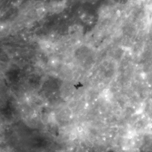 ISS over the Moon