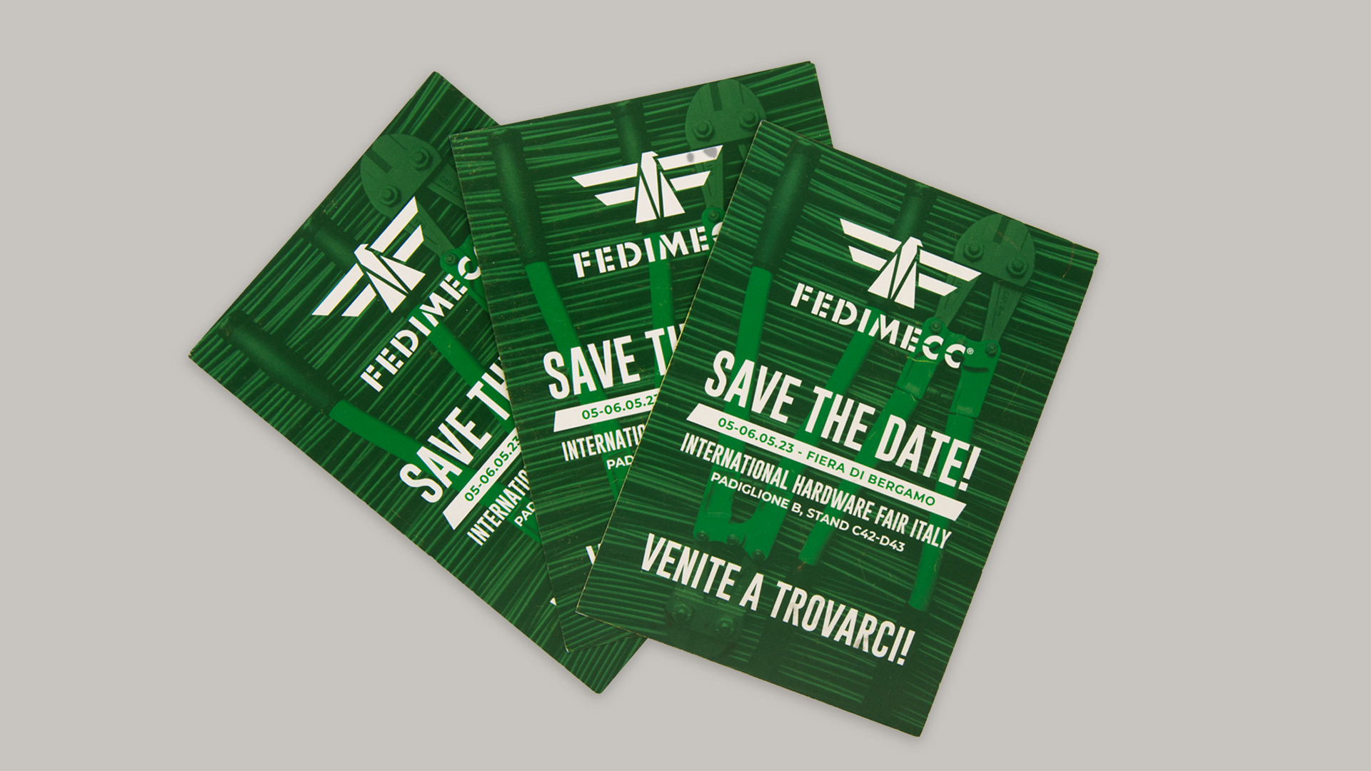 Hardware fair: invitation postcard