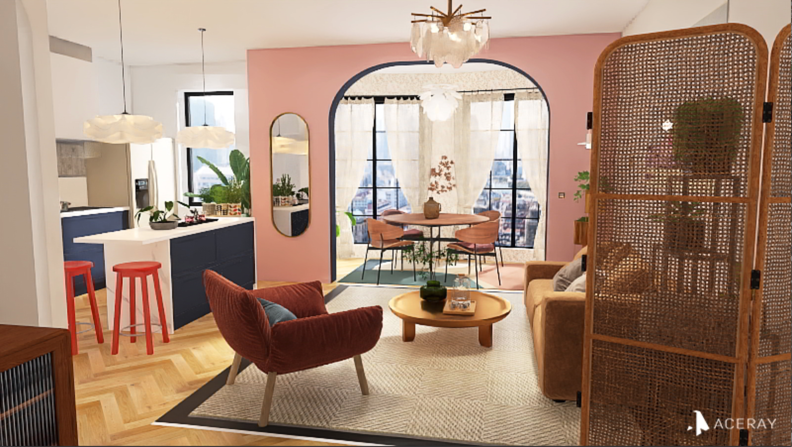 Kitchen/Living and dining room