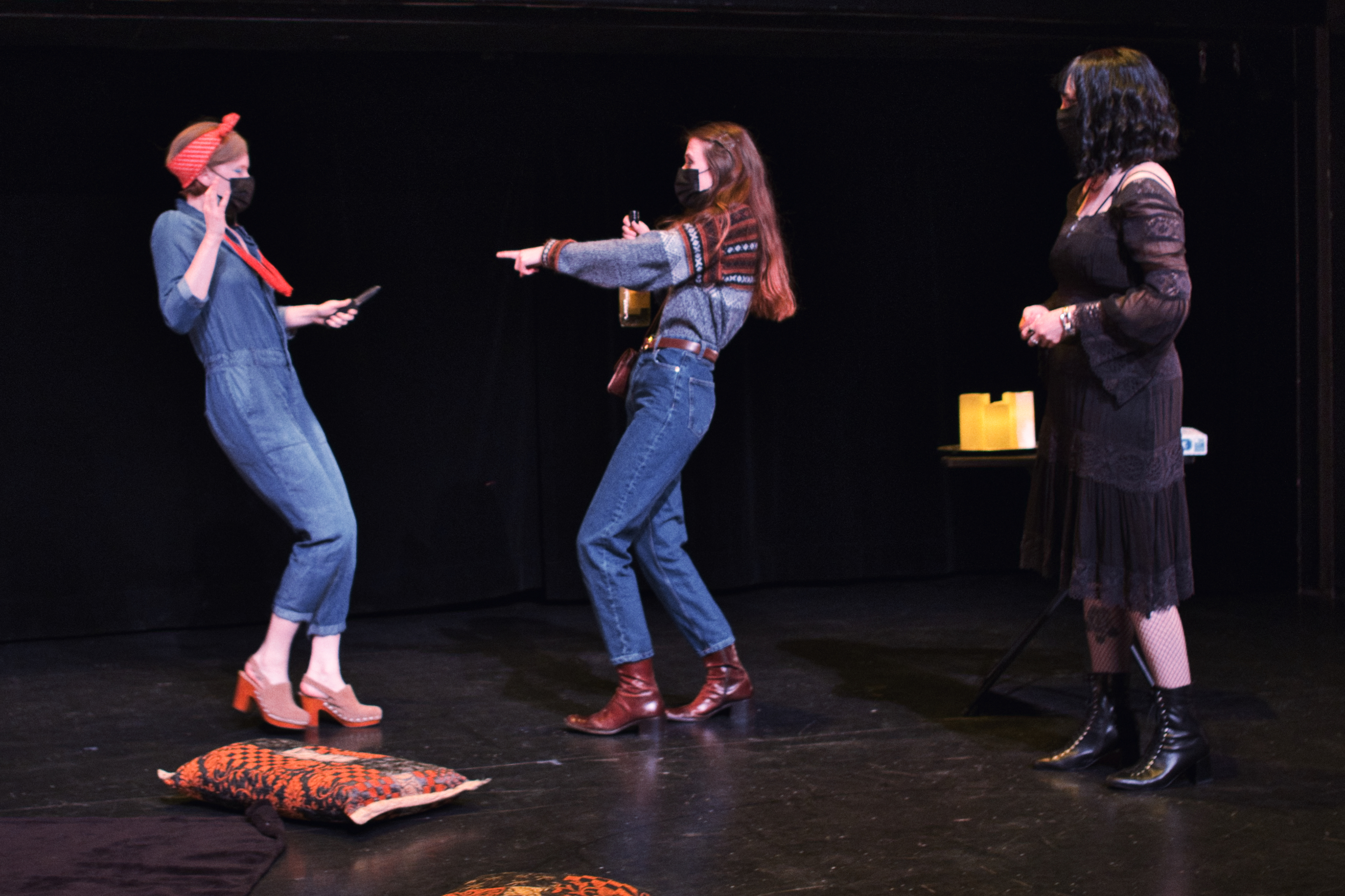 Just casually running with knifes during a performance of "The Space Between"