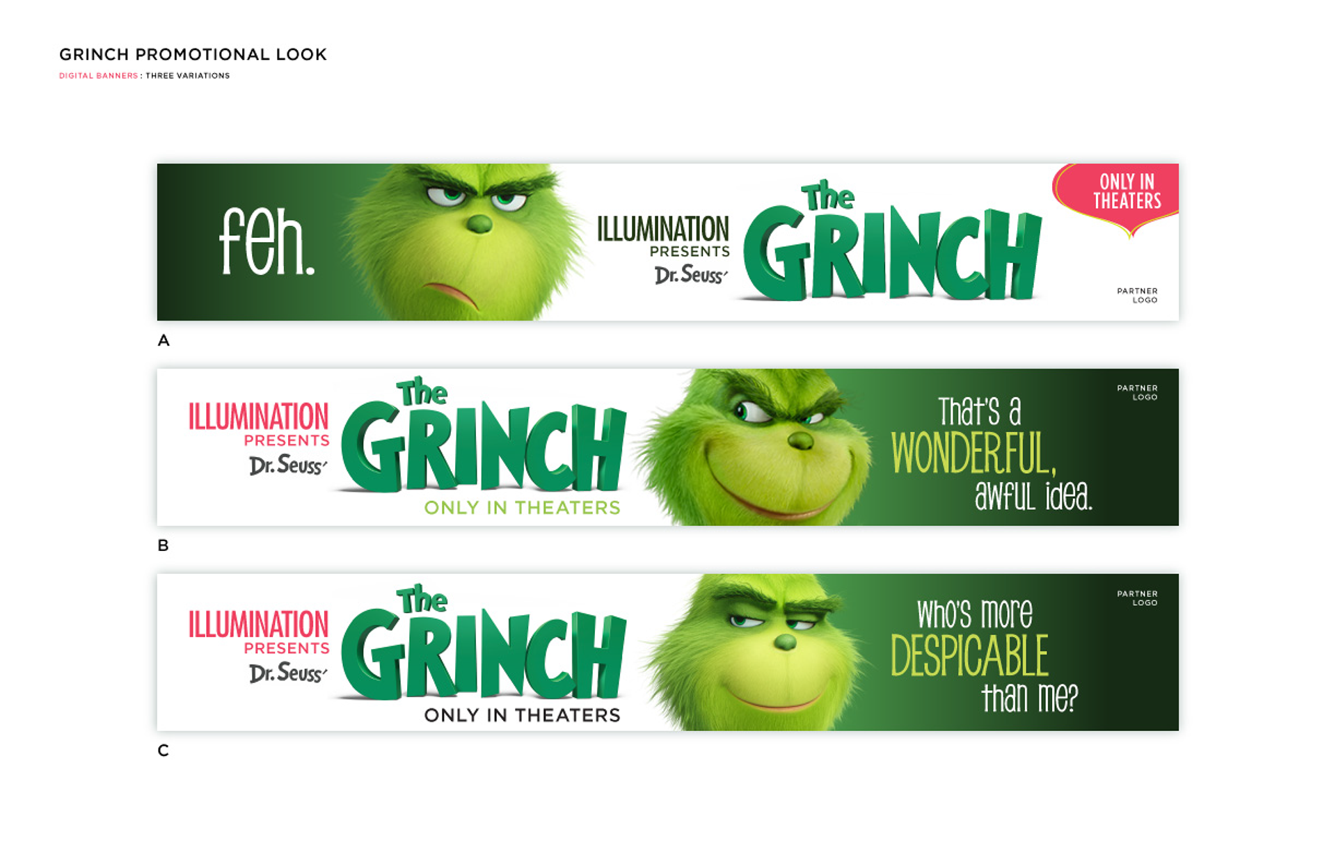 The Grinch - Digital Banners