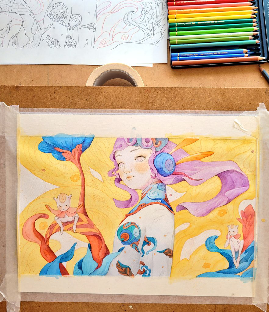 Final watercolor painting
