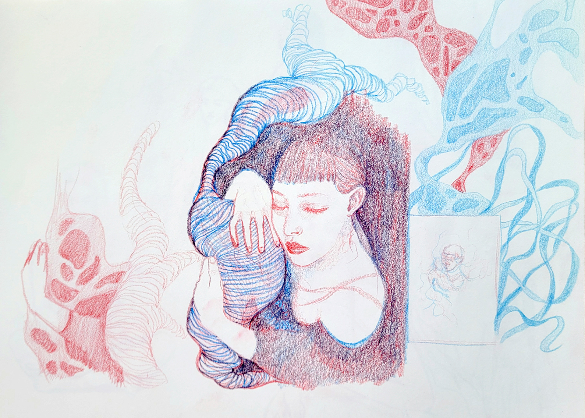 composition tests for a painting