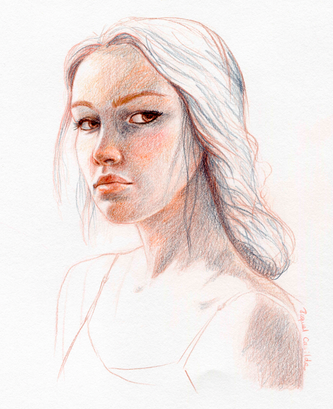color pencils portrait