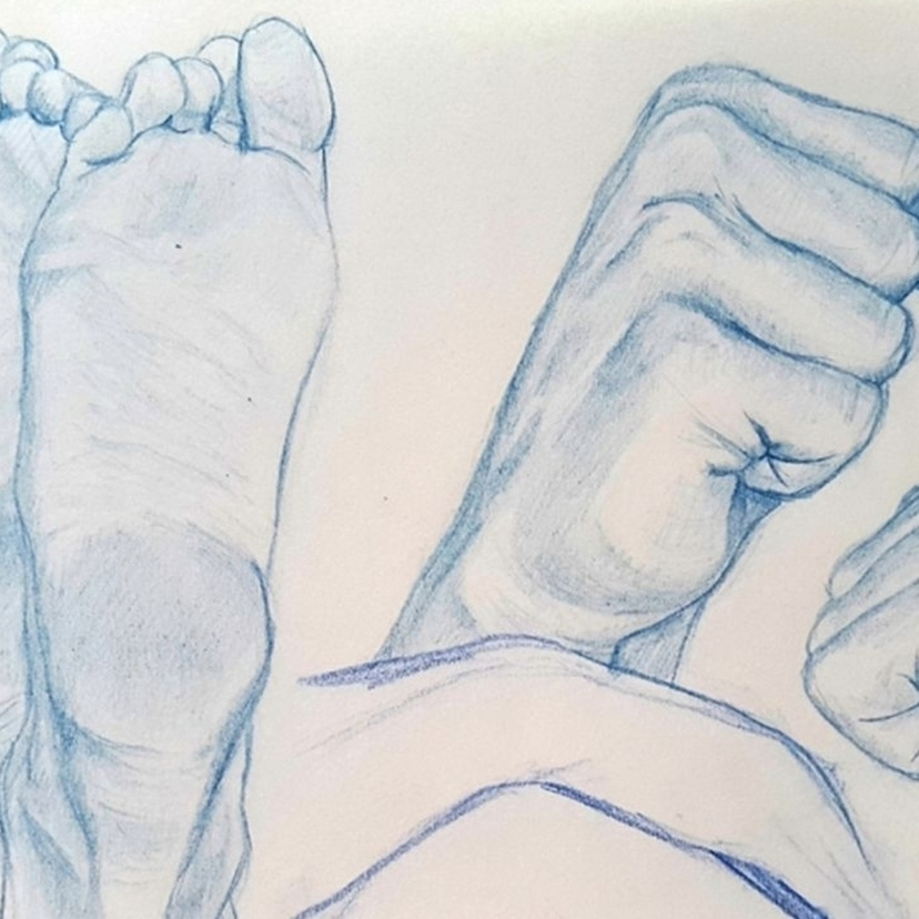 Study of hands and feet