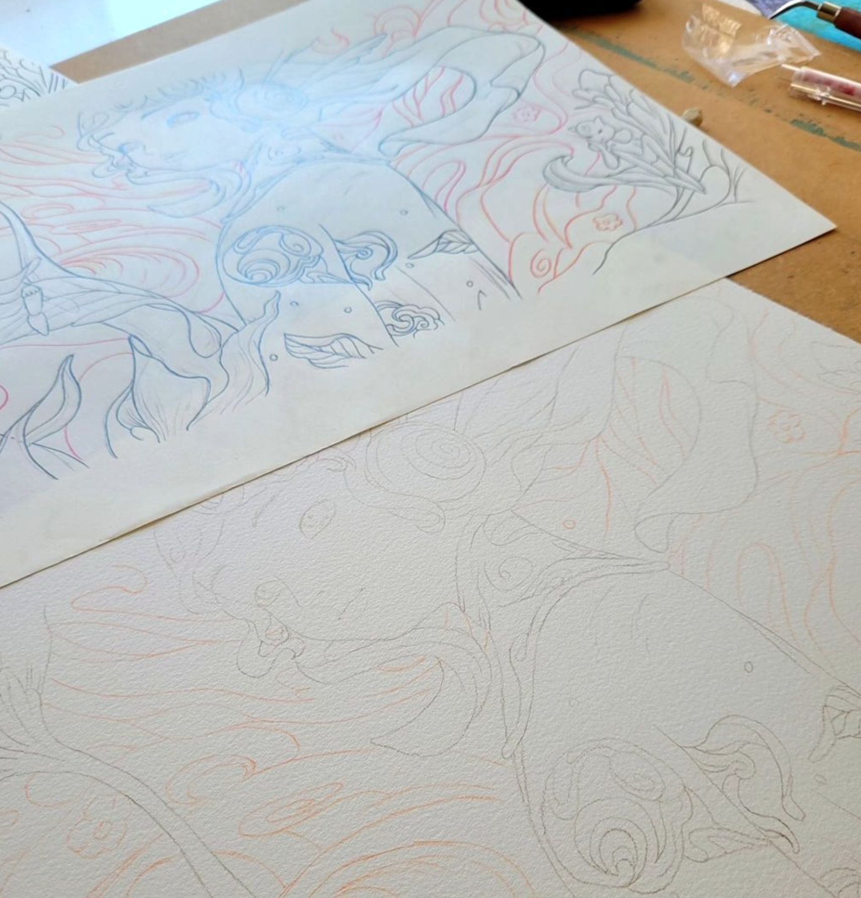 pencil lines