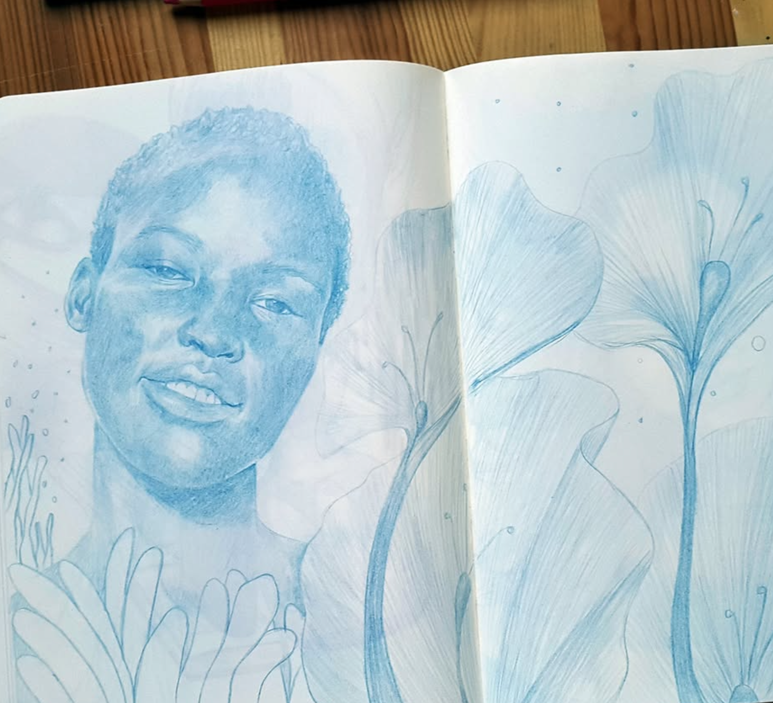 Sketch composition for a painting