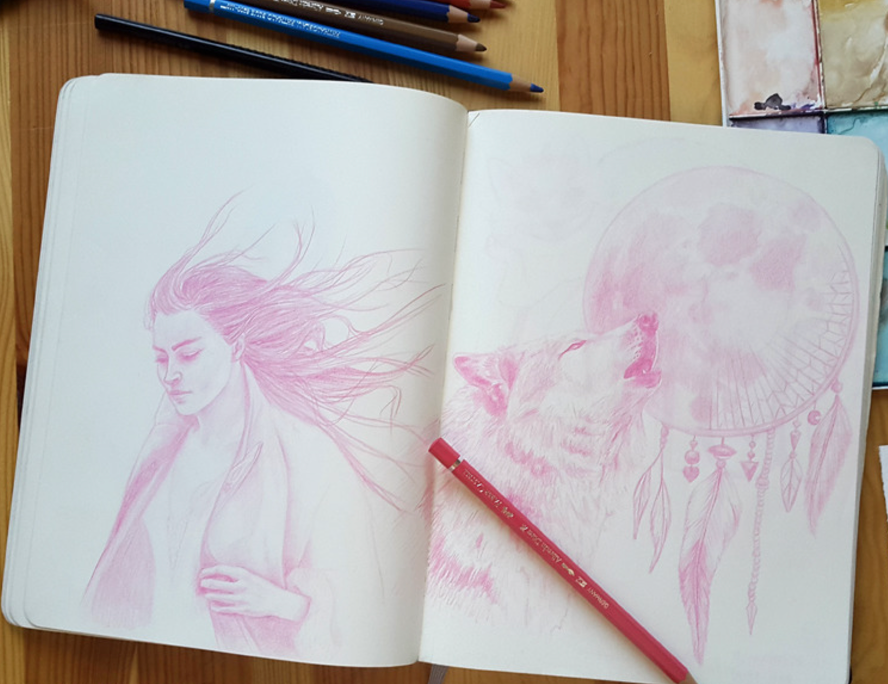 Sketch composition for a bigger drawing