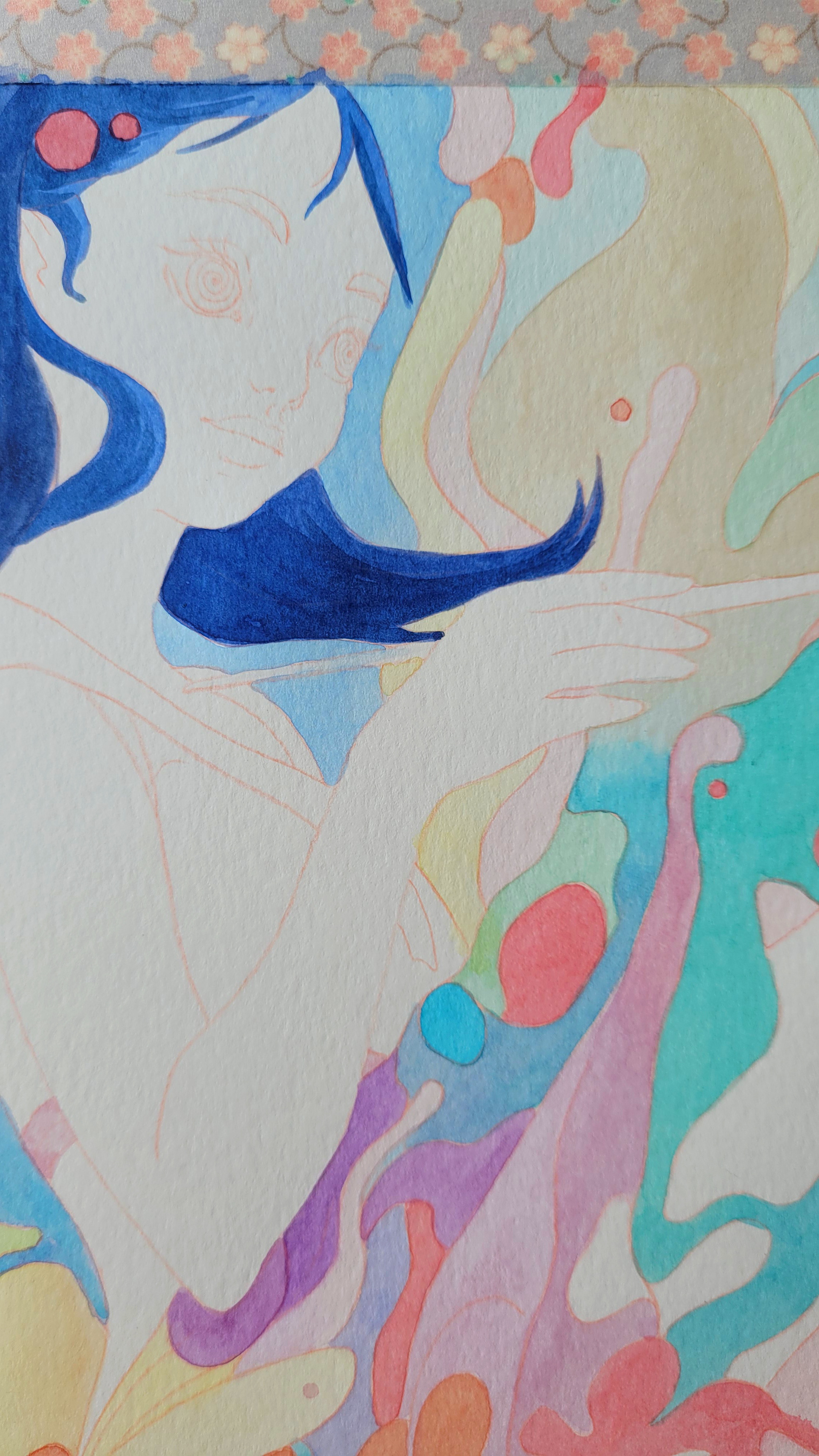 1st layers of watercolor